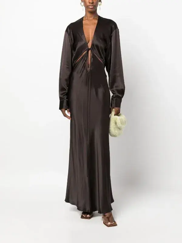 Christopher Esber Triquetra Gown Cocoa Size 8 - Image 1