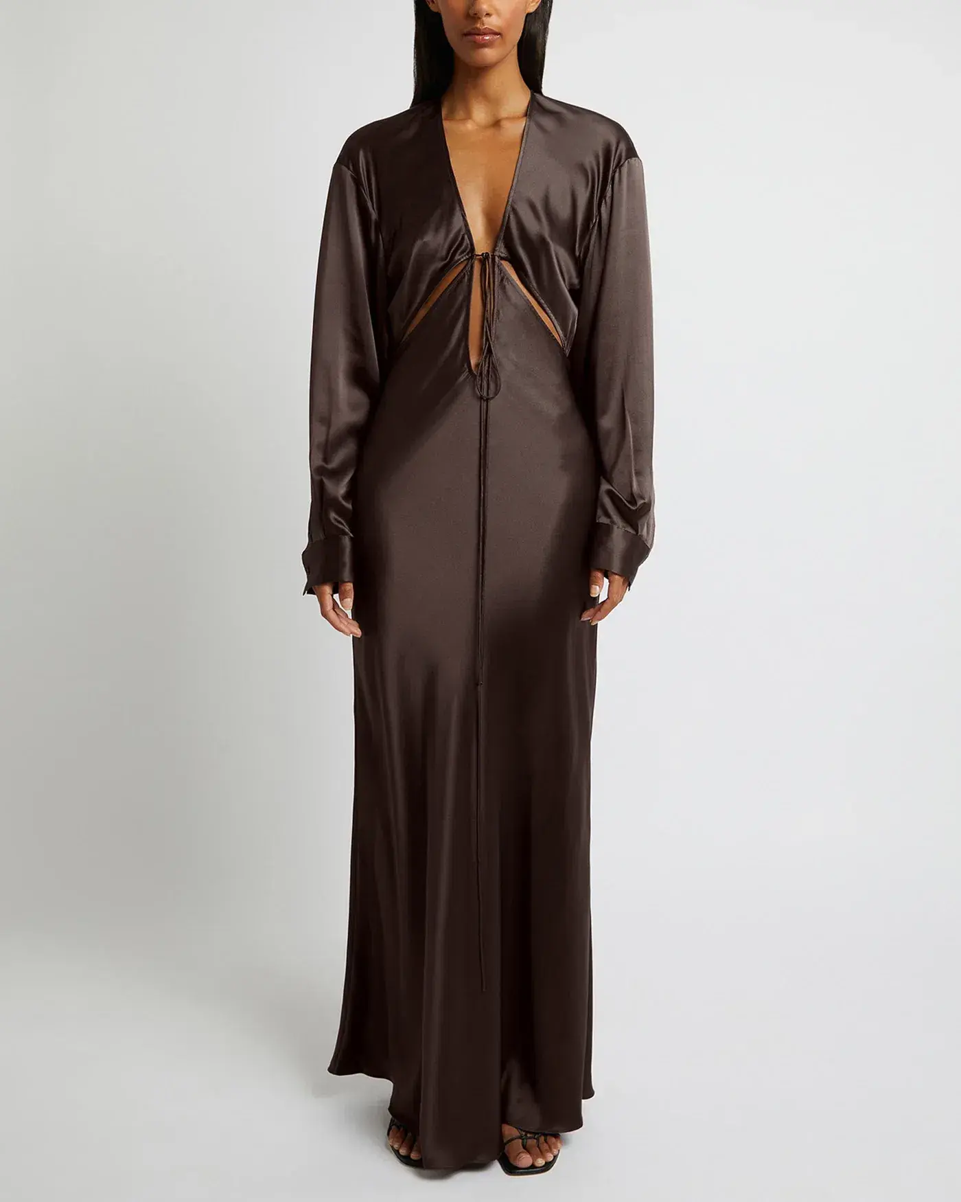 Christopher Esber Triquetra Gown Cocoa Size 8 - Image 2