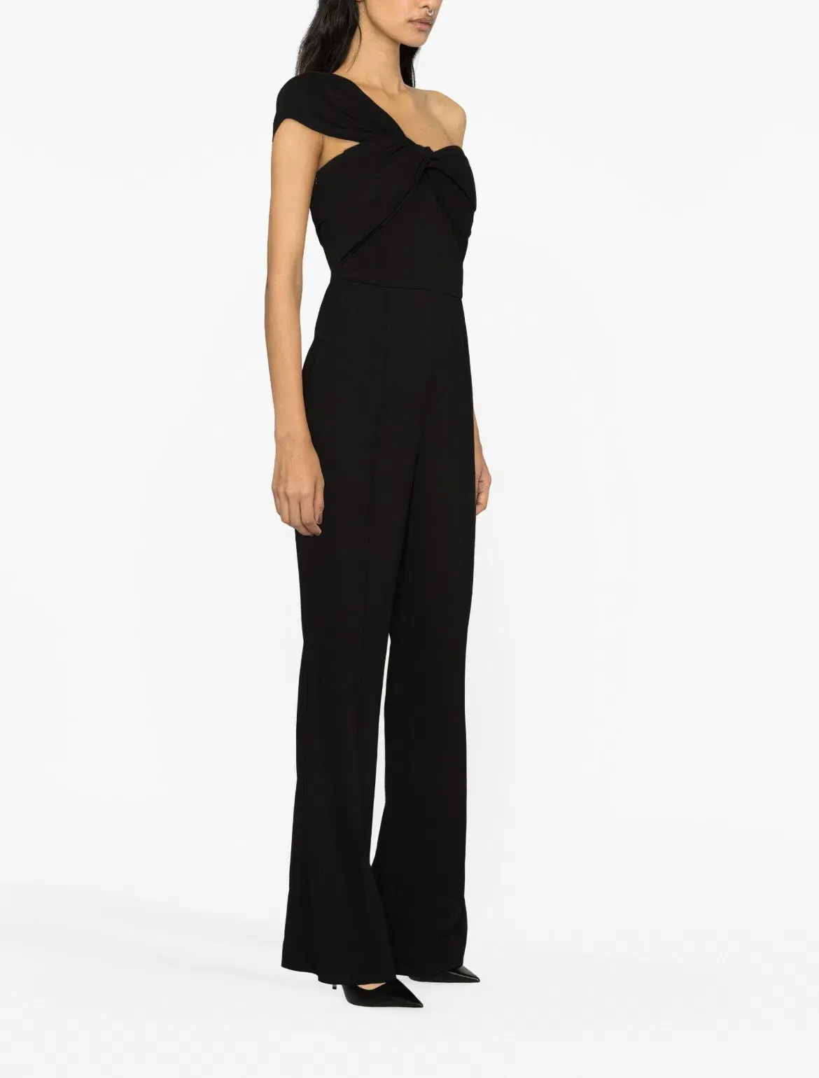 Roland Mouret Asymmetric Twist Stretch Cady Jumpsuit Size 8 - Image 2