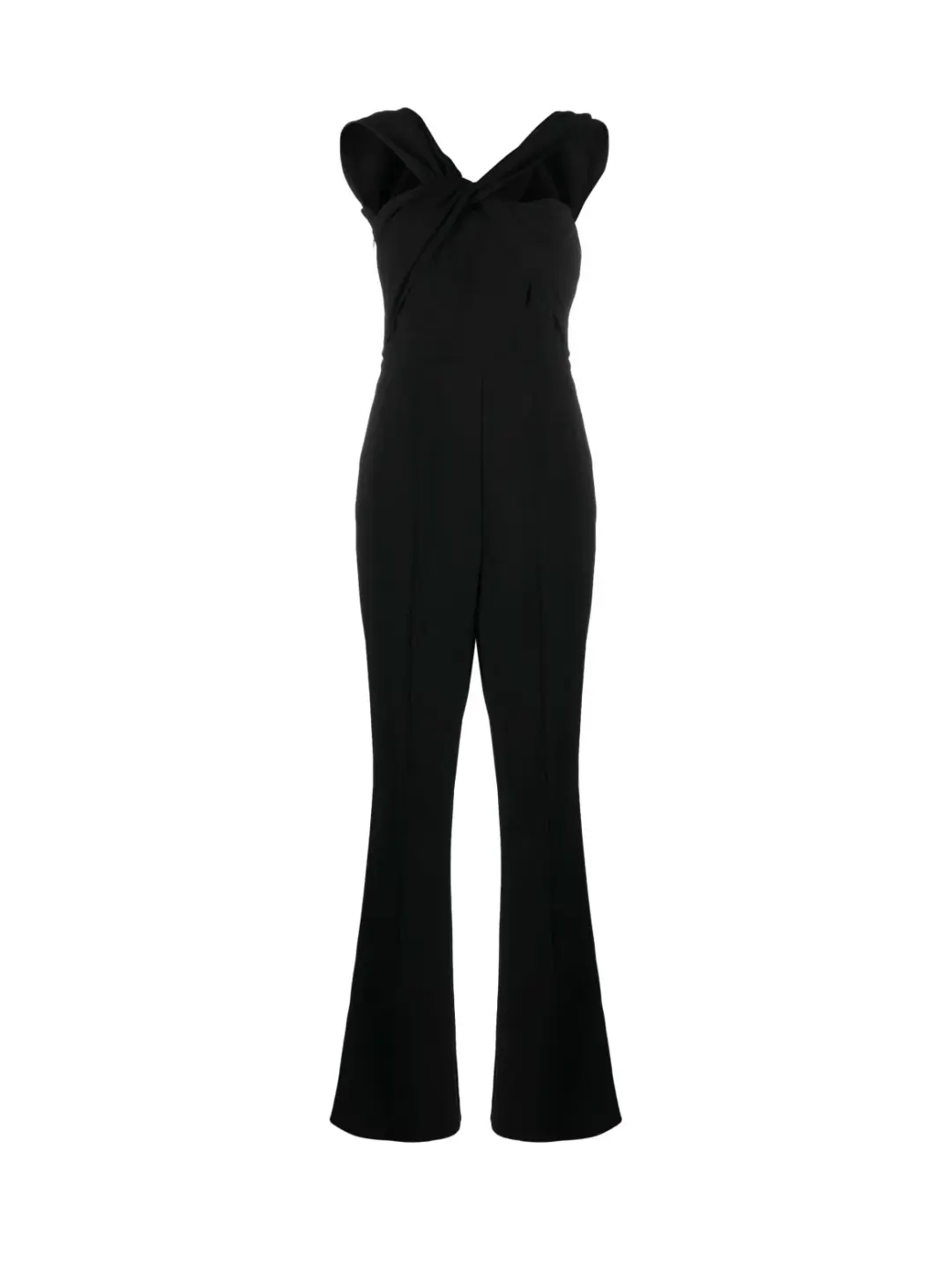 Roland Mouret Asymmetric Twist Stretch Cady Jumpsuit Size 8 for rent on The Volte - main image