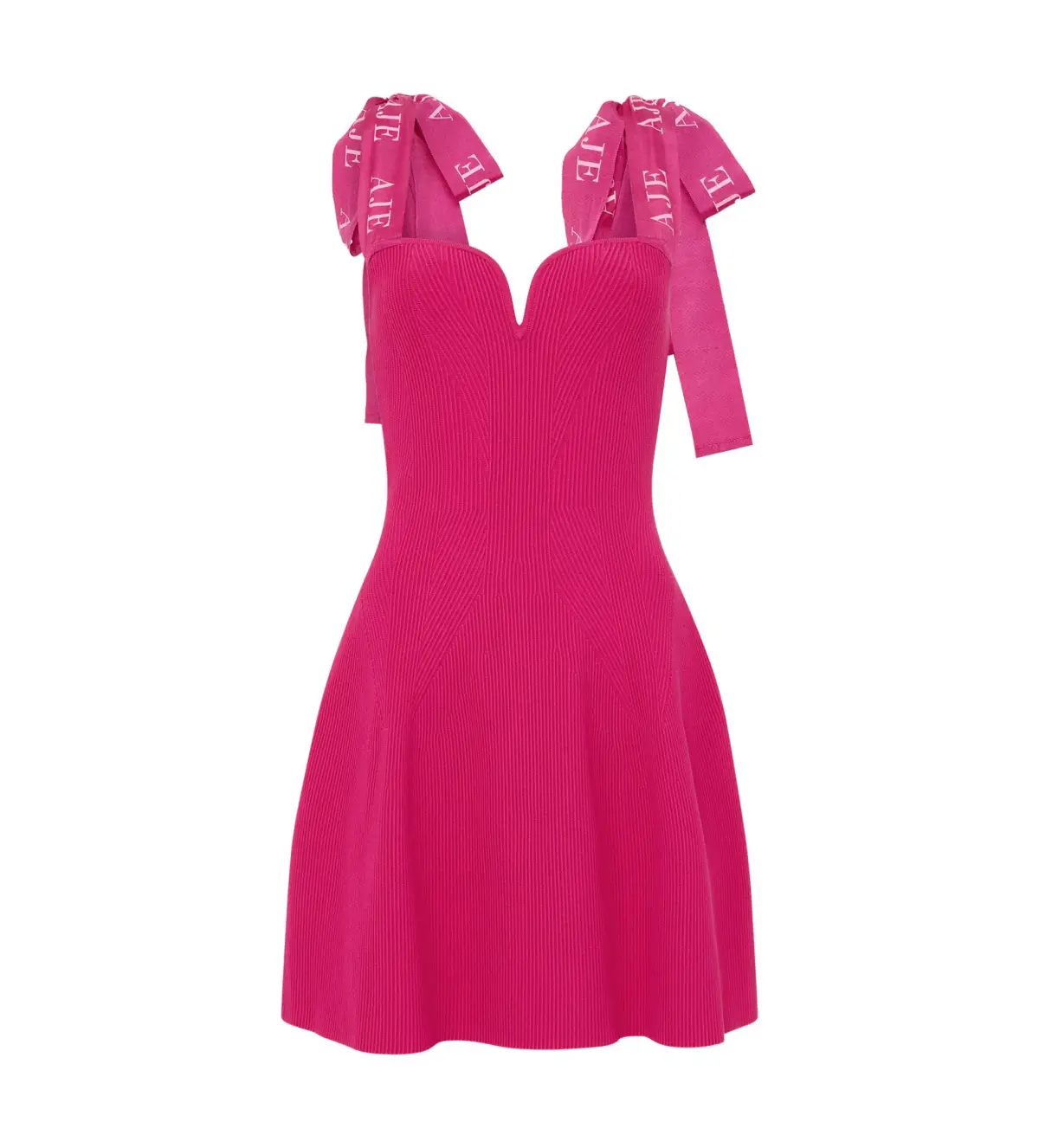 Aje Amber Knit Dress Fuchsia Size 8 - Image 2