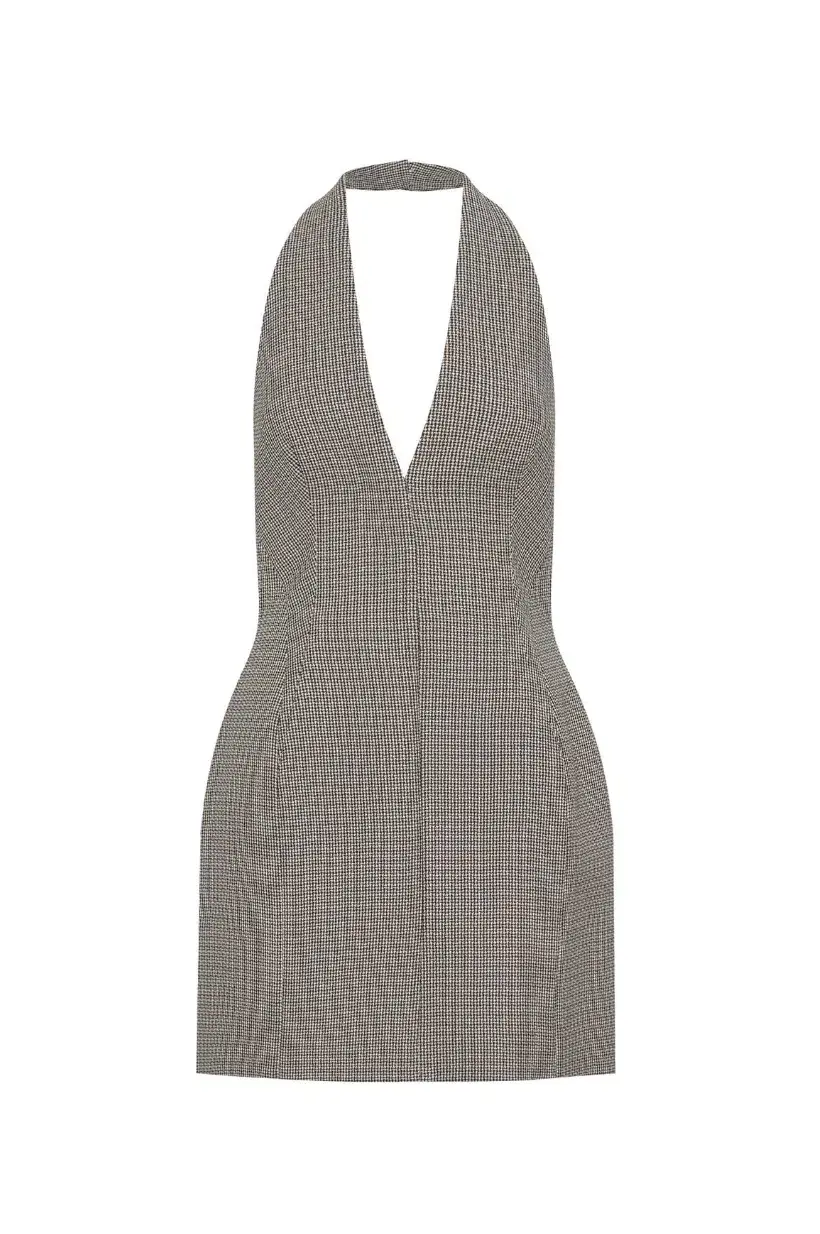 Camilla and Marc Banks Mini Dress in Black Houndstooth Size 8  - Image 5