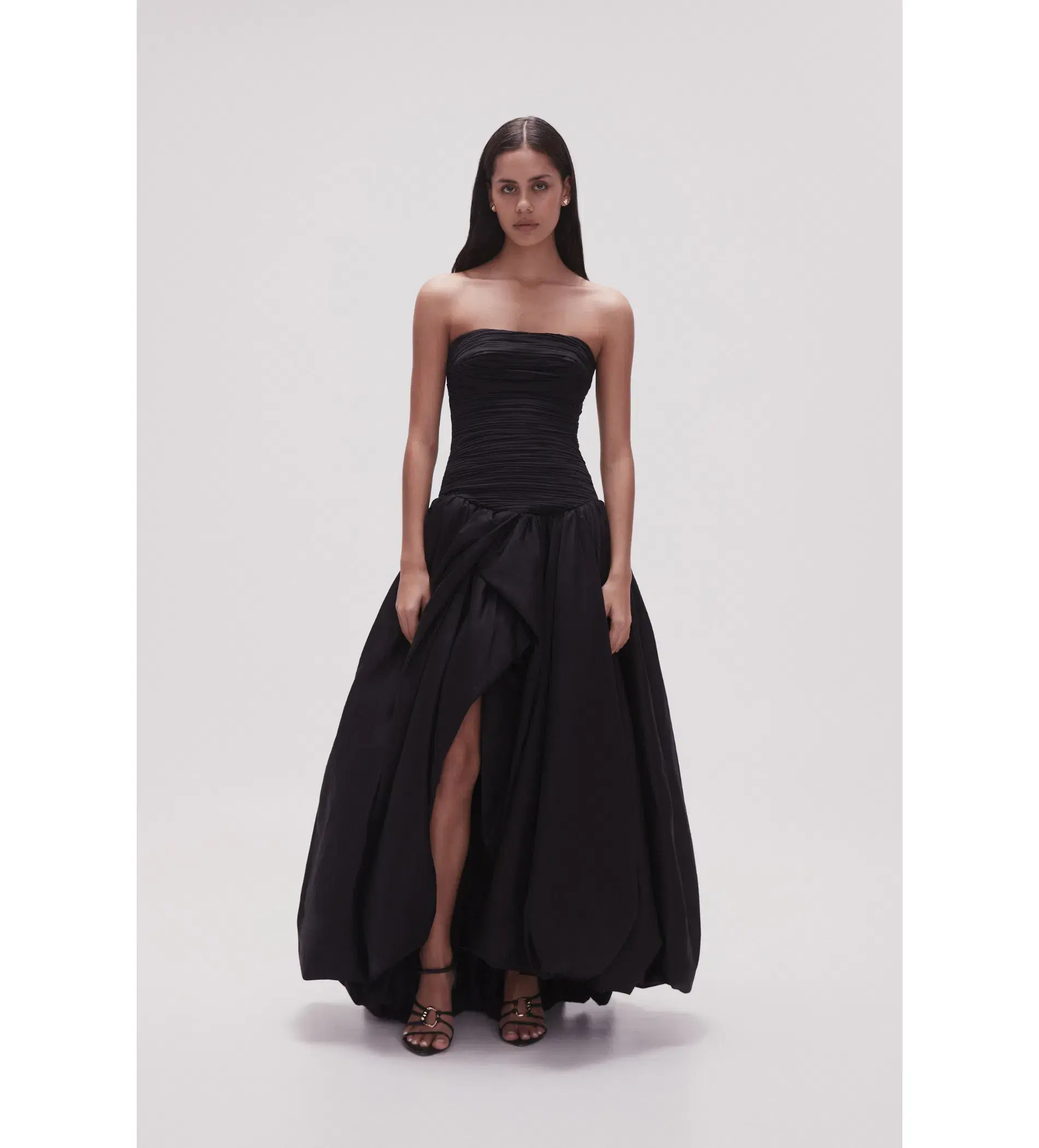 Aje Violette Bubble Hem Maxi Dress Black Size 10 - Image 1
