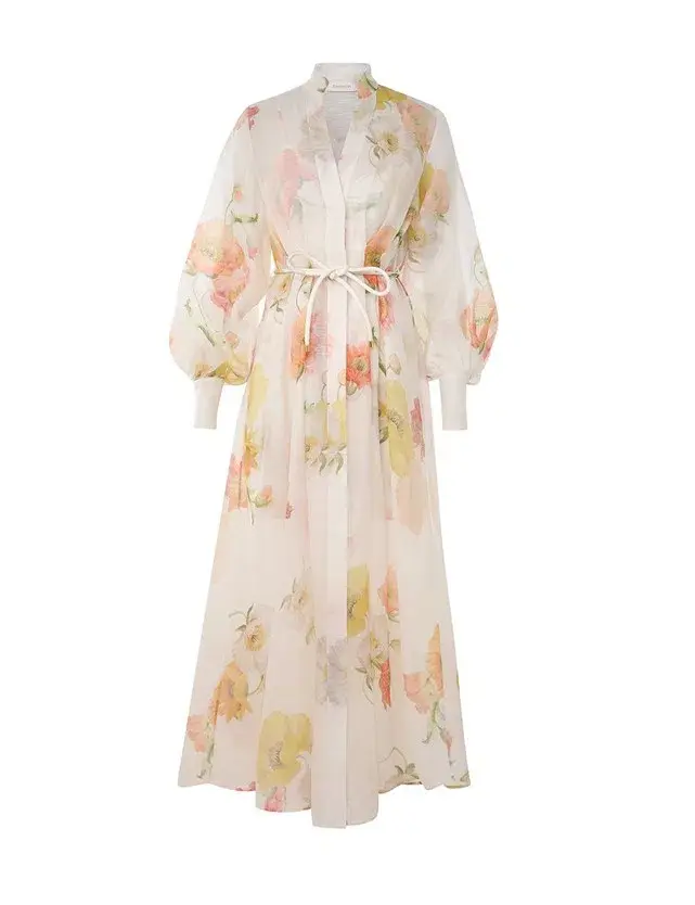 Zimmermann Tranquillity Shacket Dress Multi Poppy Size 1 / AU 10 - Image 3