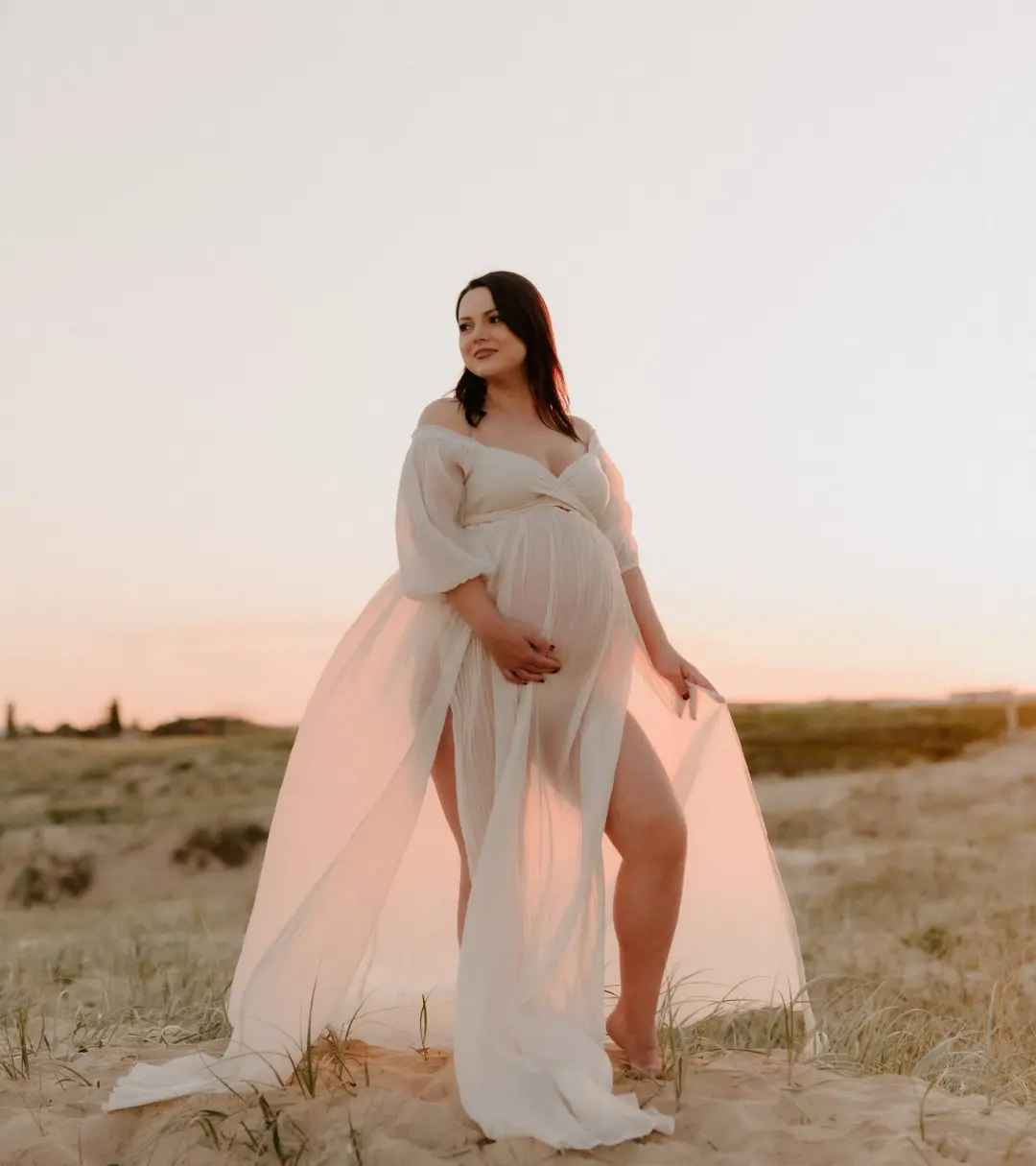 Co & Ry Illoura Gown Cream One Size for rent on The Volte - main image