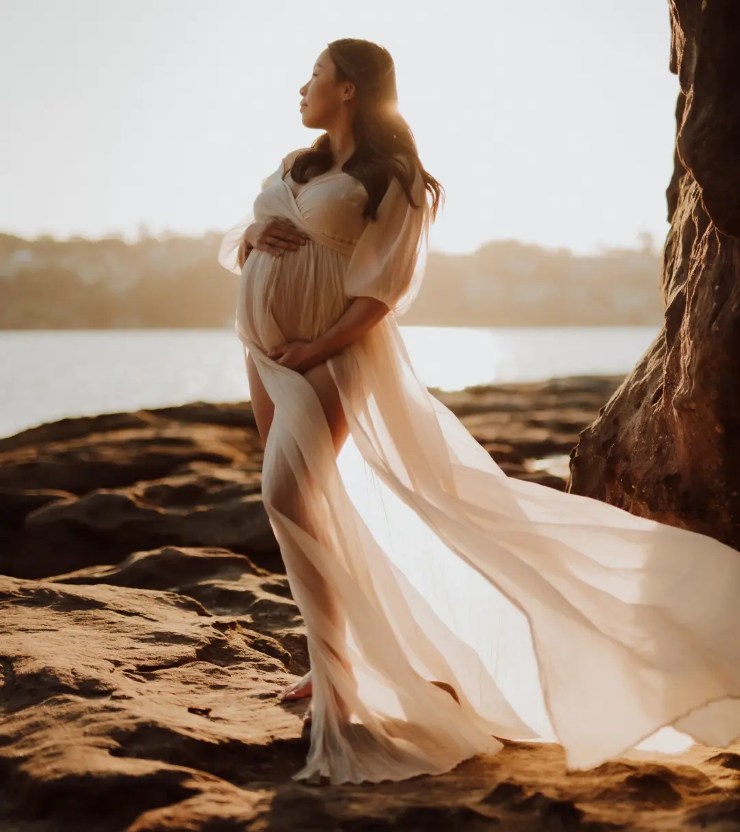 Co & Ry Illoura Gown Cream One Size for rent on The Volte - main image