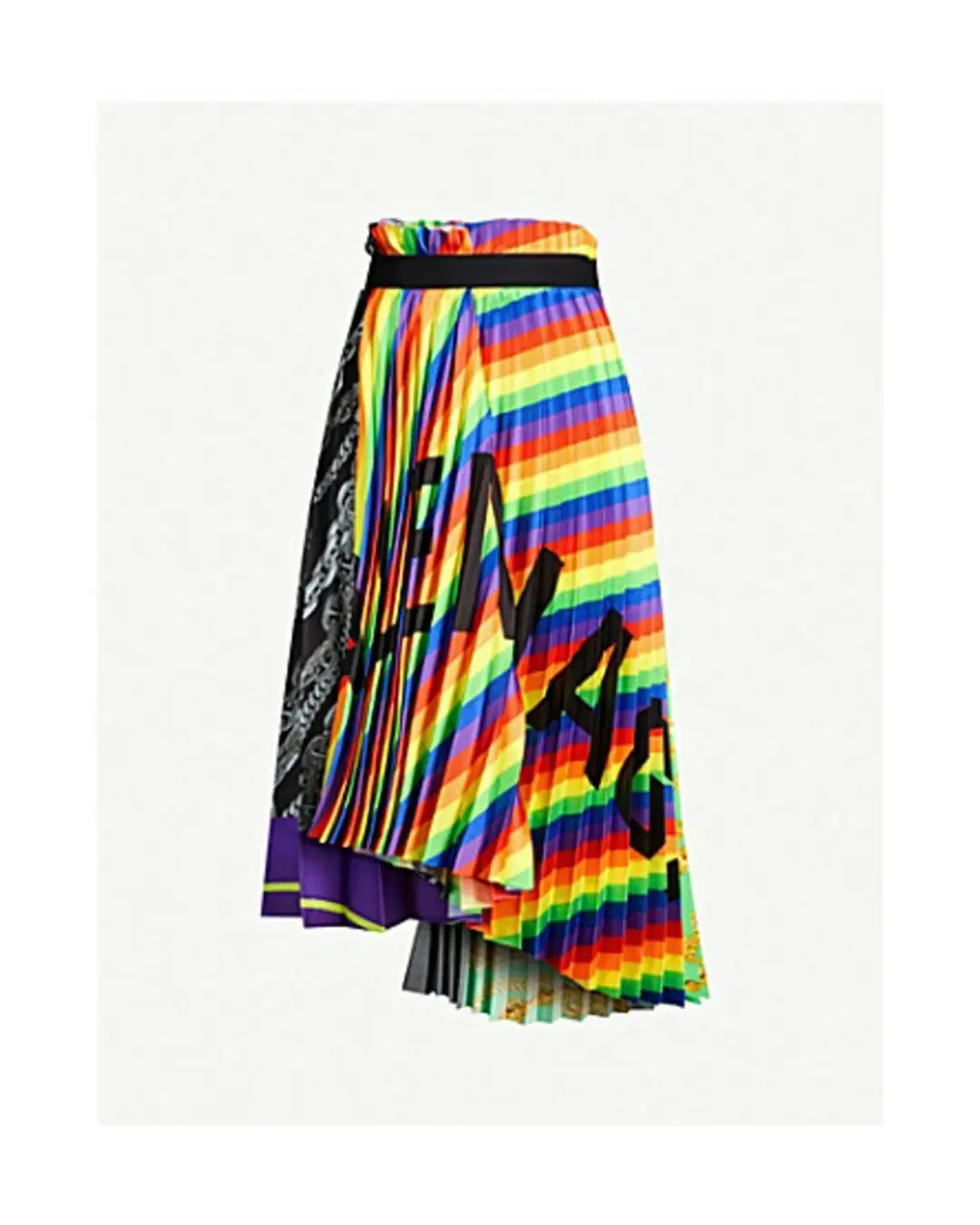 Balenciaga Rainbow Scarf Pleated Skirt Multi Size 8 for rent on The Volte - main image