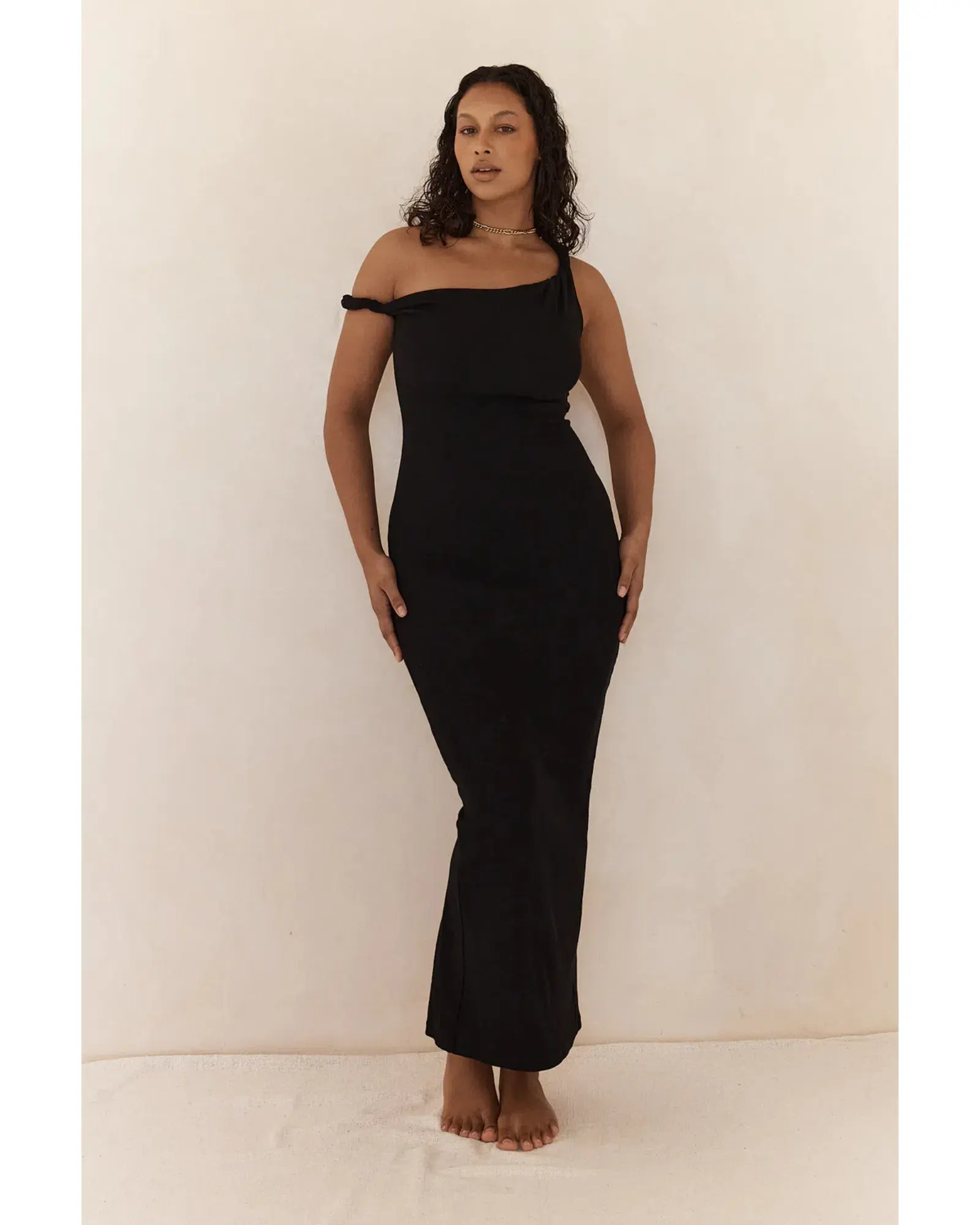 Johansen Long Poppy Dress Black Size AU 8 - Image 1
