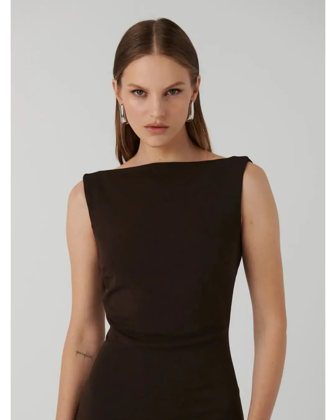 Effie Kats Verona Gown in Coffee Size AU 14 for rent on The Volte - main image