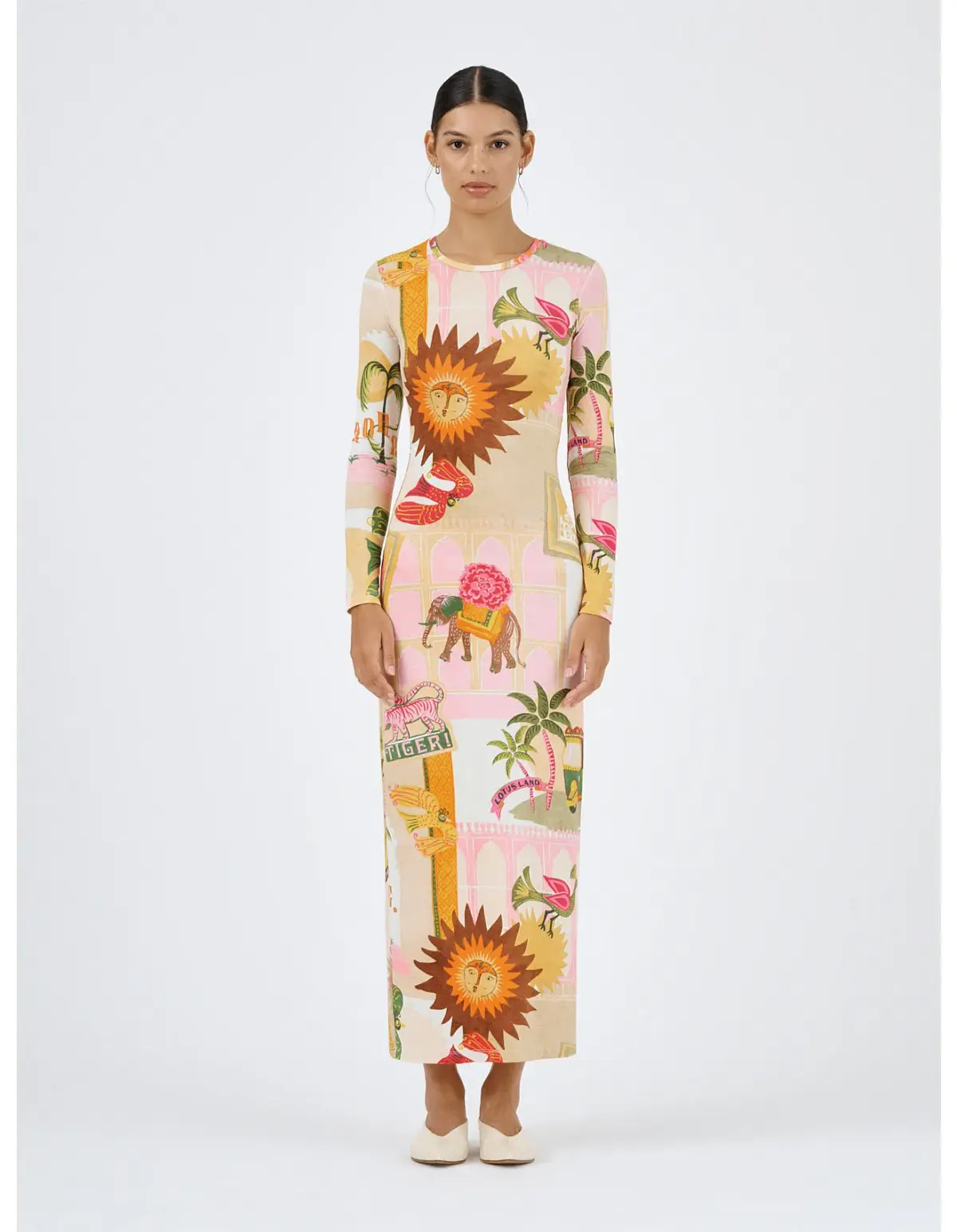 Roame Bazaar Dress Pink City Print Size 1/Au 8 - Image 1