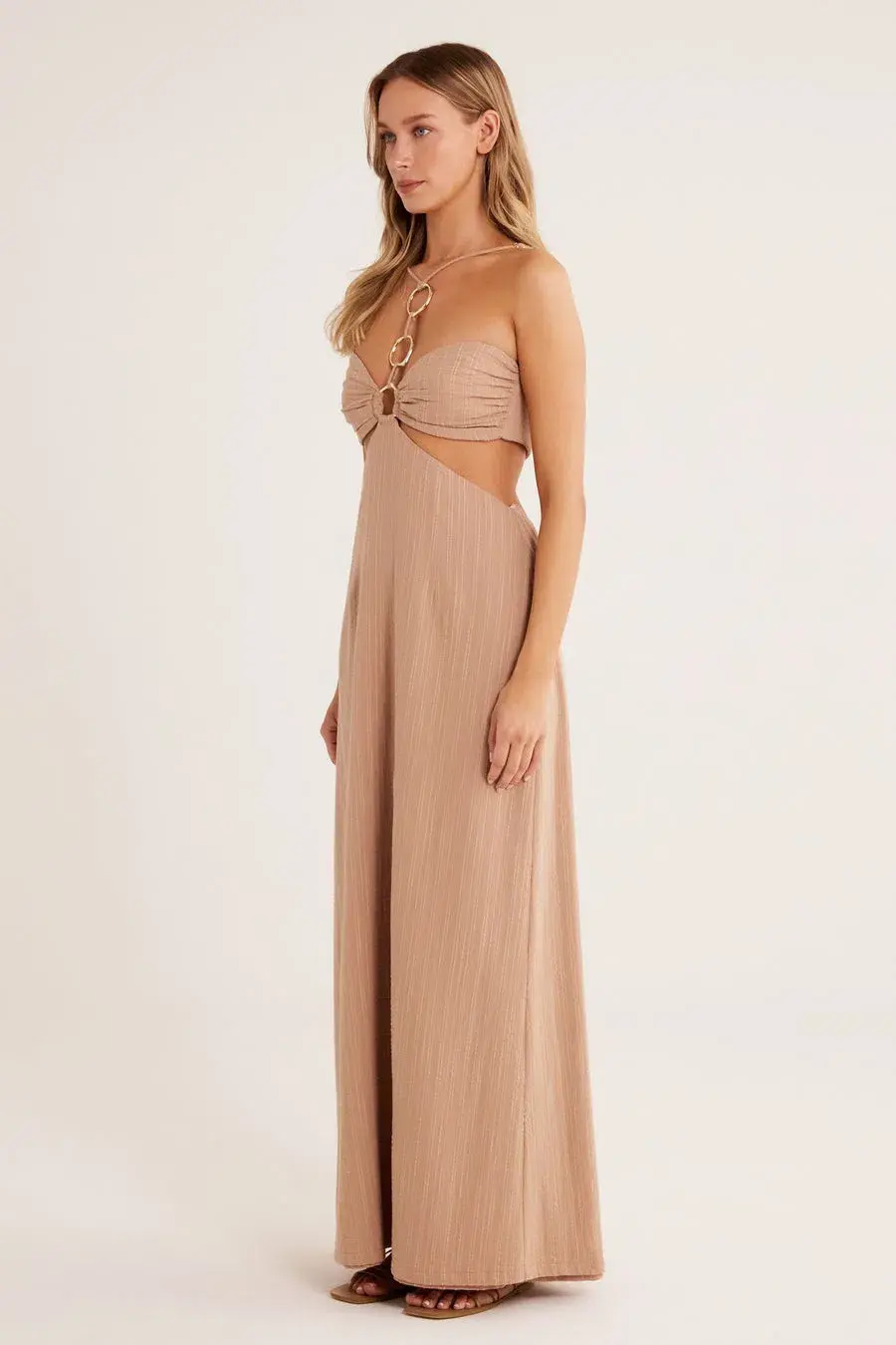 Rumer Playa Maxi Dress Nude Size 8 - Image 2
