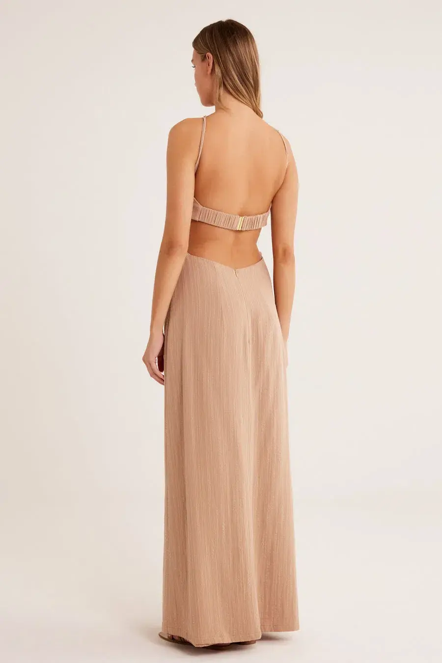 Rumer Playa Maxi Dress Nude Size 8 - Image 3