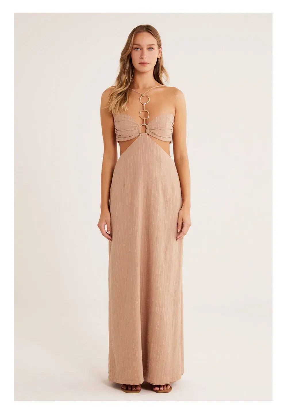 Rumer Playa Maxi Dress Nude Size 8 - Image 1