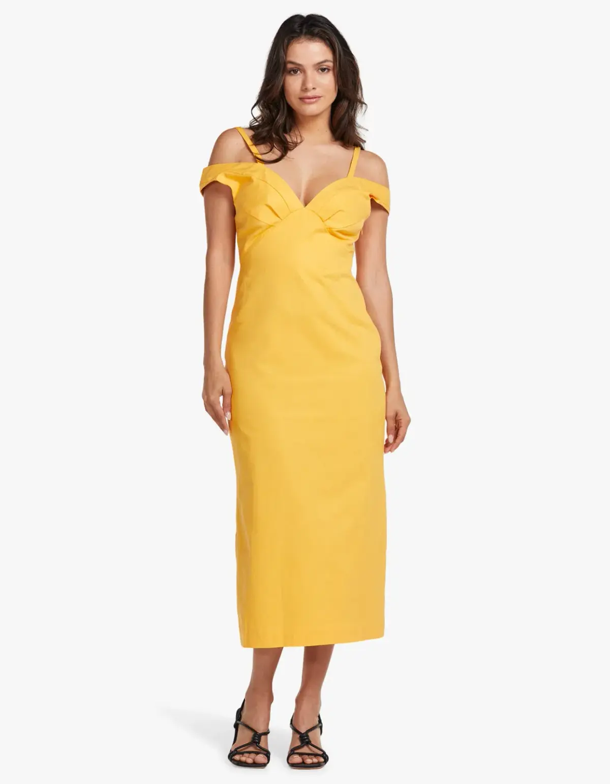 Viktoria and Woods Whirlpool Midi Dress in Mango Size 12 - Image 1