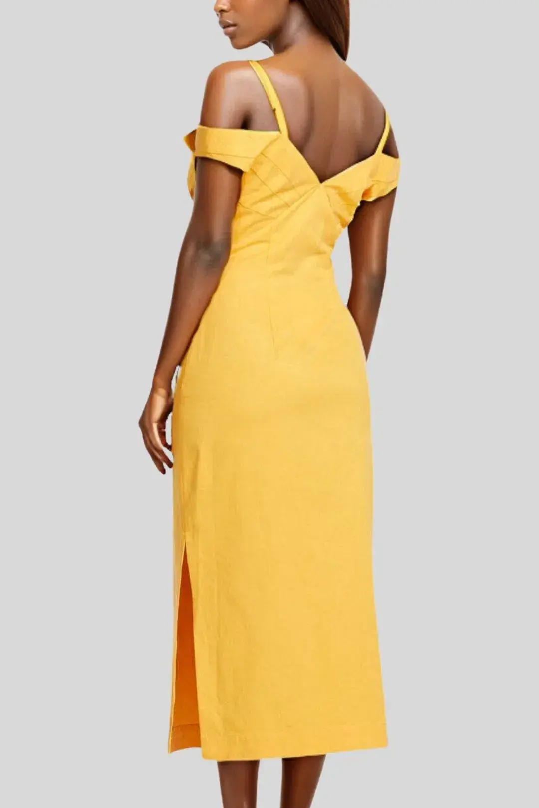 Viktoria and Woods Whirlpool Midi Dress in Mango Size 12 - Image 3