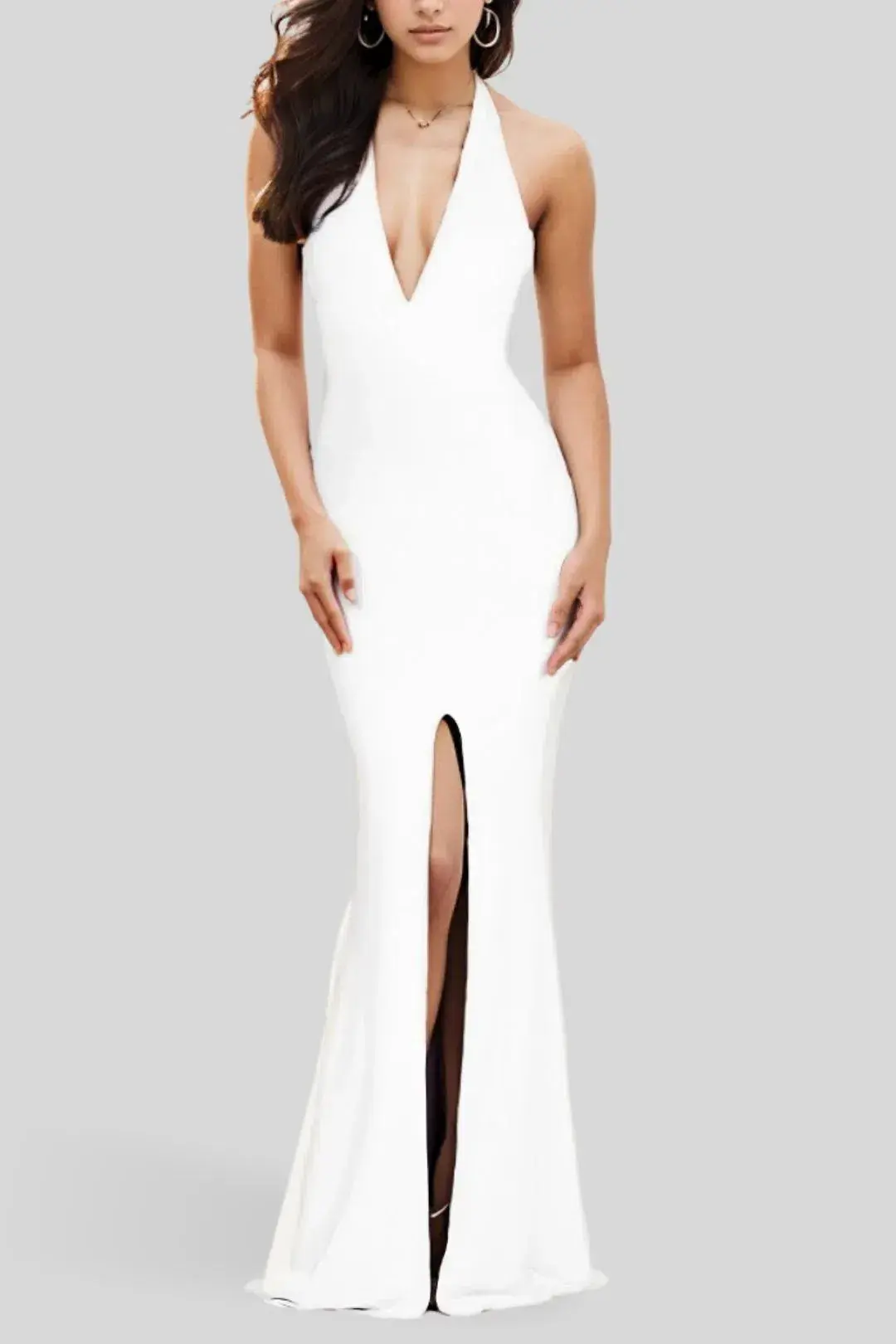 Nookie Illegal Halter Gown in White Size 8 - Image 2