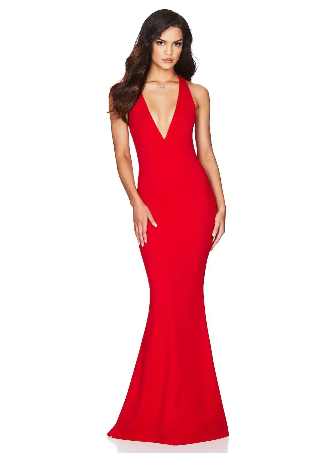 Nookie Jasmine Halter Gown in Red Size 8 - Image 1