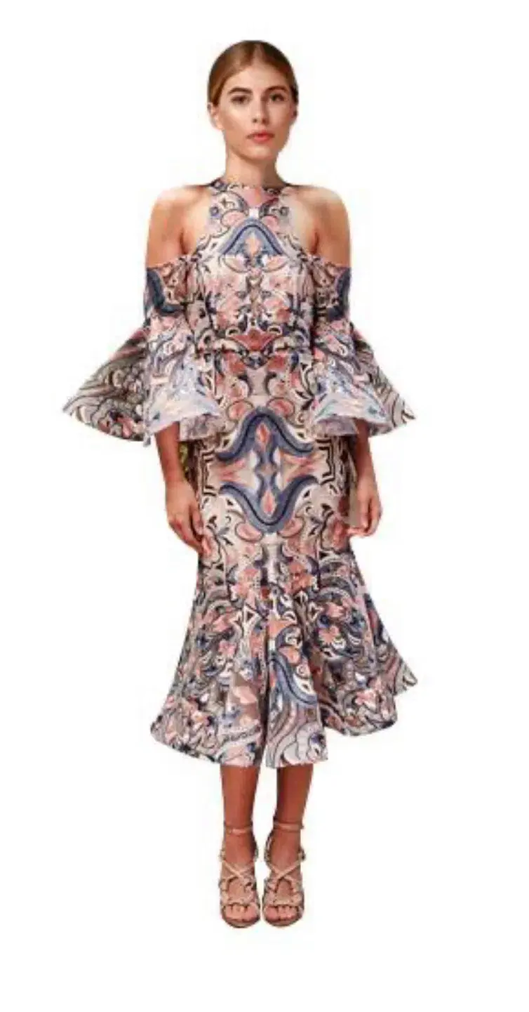 Thurley Carnivale Midi Dress Multi Size 10 for rent on The Volte - main image