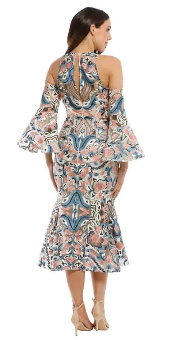 Thurley Carnivale Midi Dress Multi Size 10 - Image 3