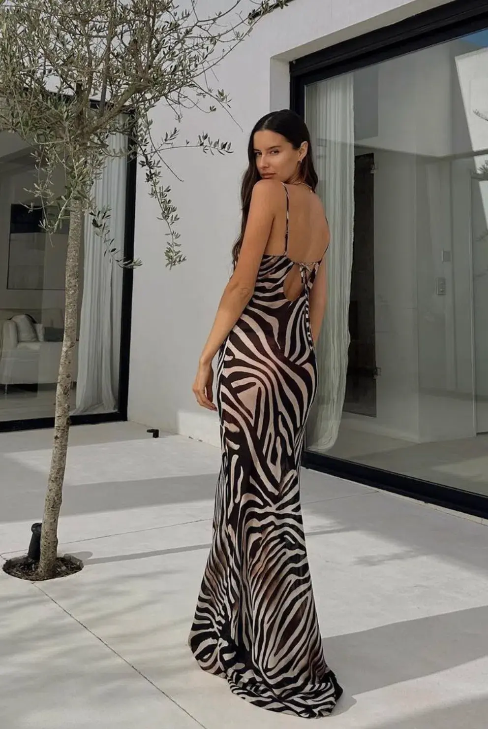 Rat & Boa Majel Dress Zebra Print Size 8 - Image 2