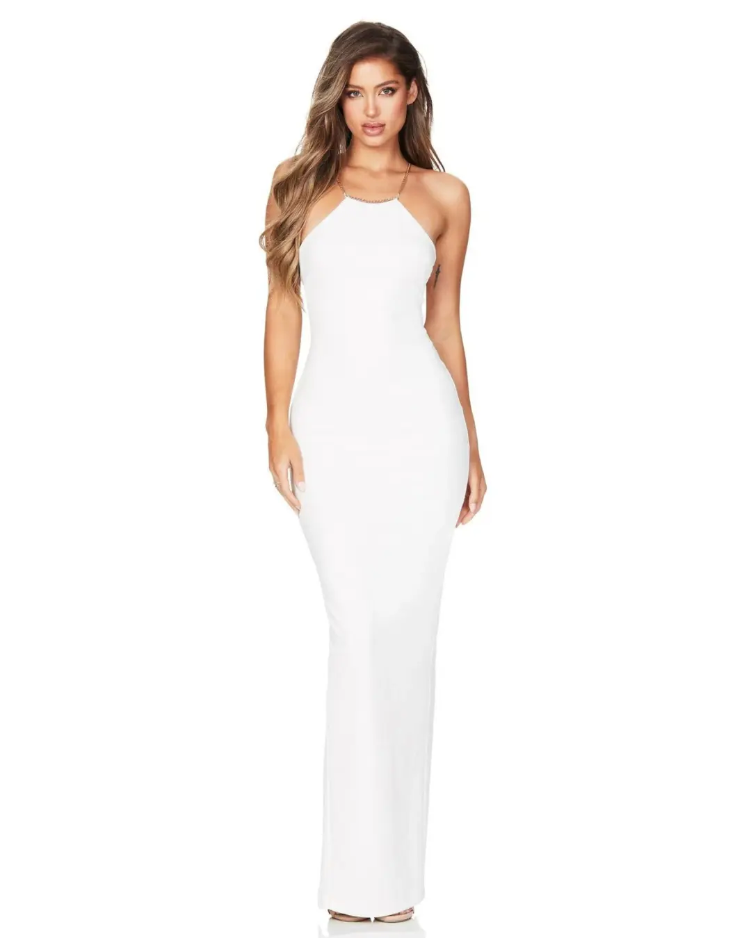 Love Nookie Lexi Chain Gown in White Size AU 8 for rent on The Volte - main image