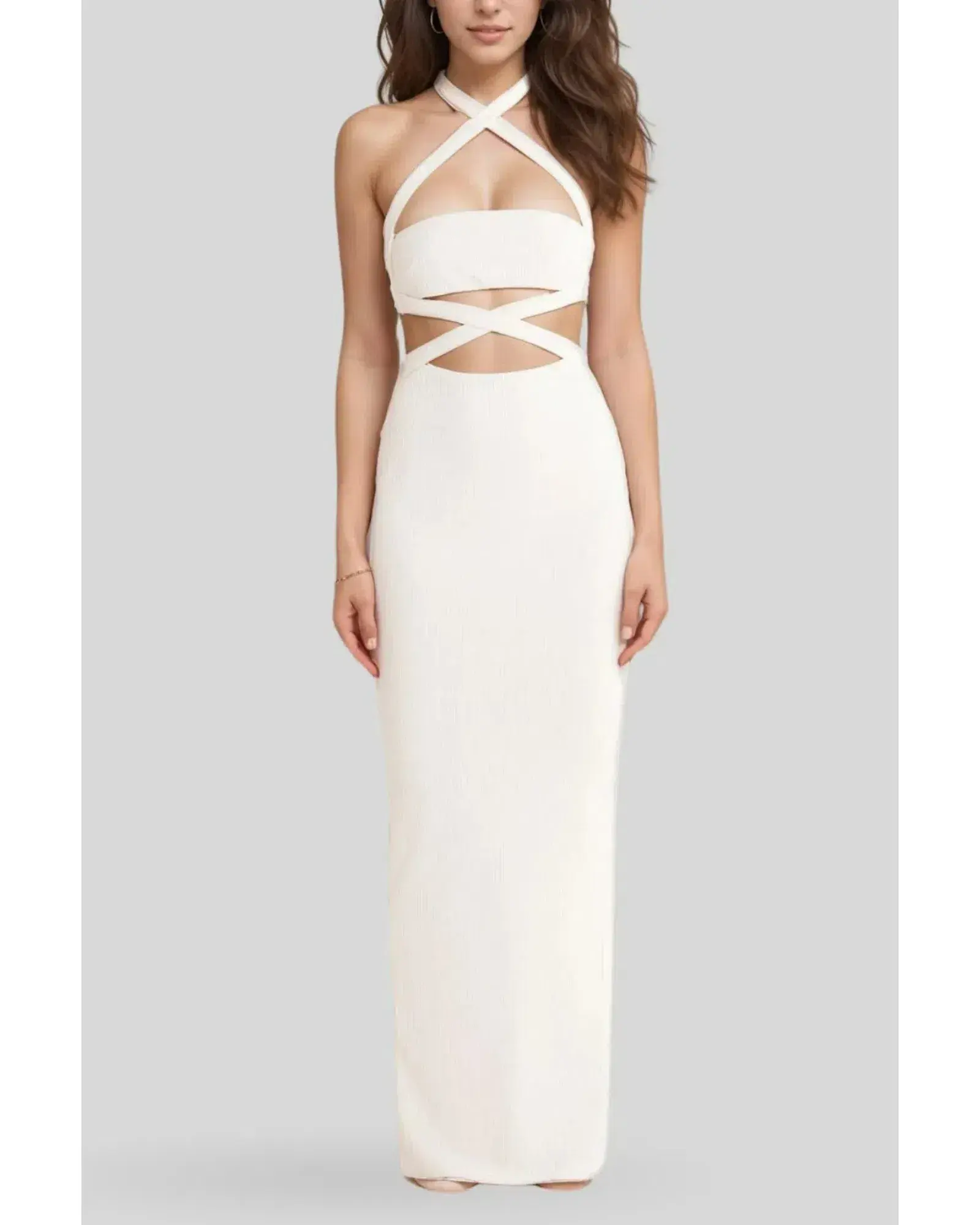 Rumer the Label Sorrento Maxi Dress White Size AU 8 - Image 1