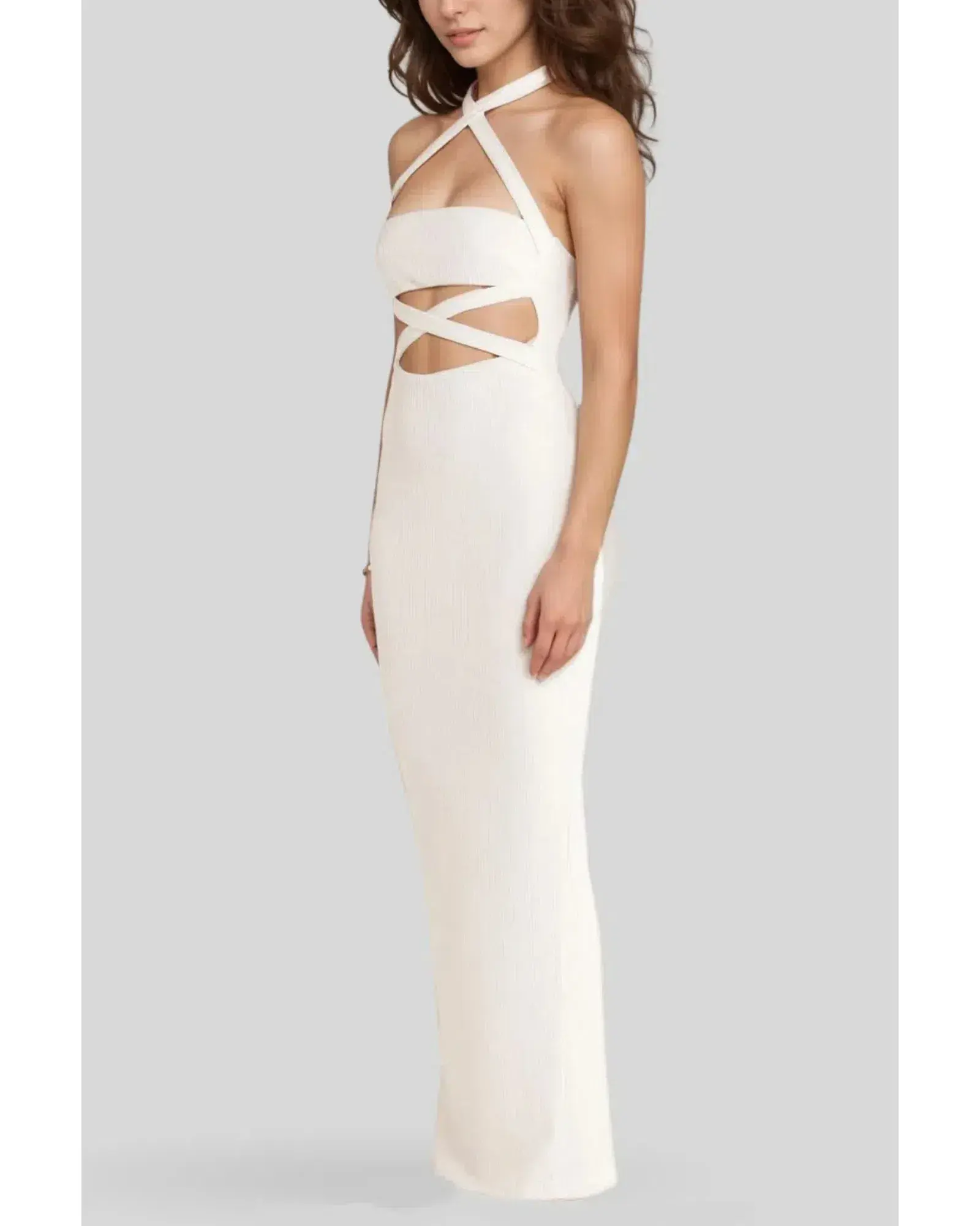 Rumer the Label Sorrento Maxi Dress White Size AU 8 - Image 2