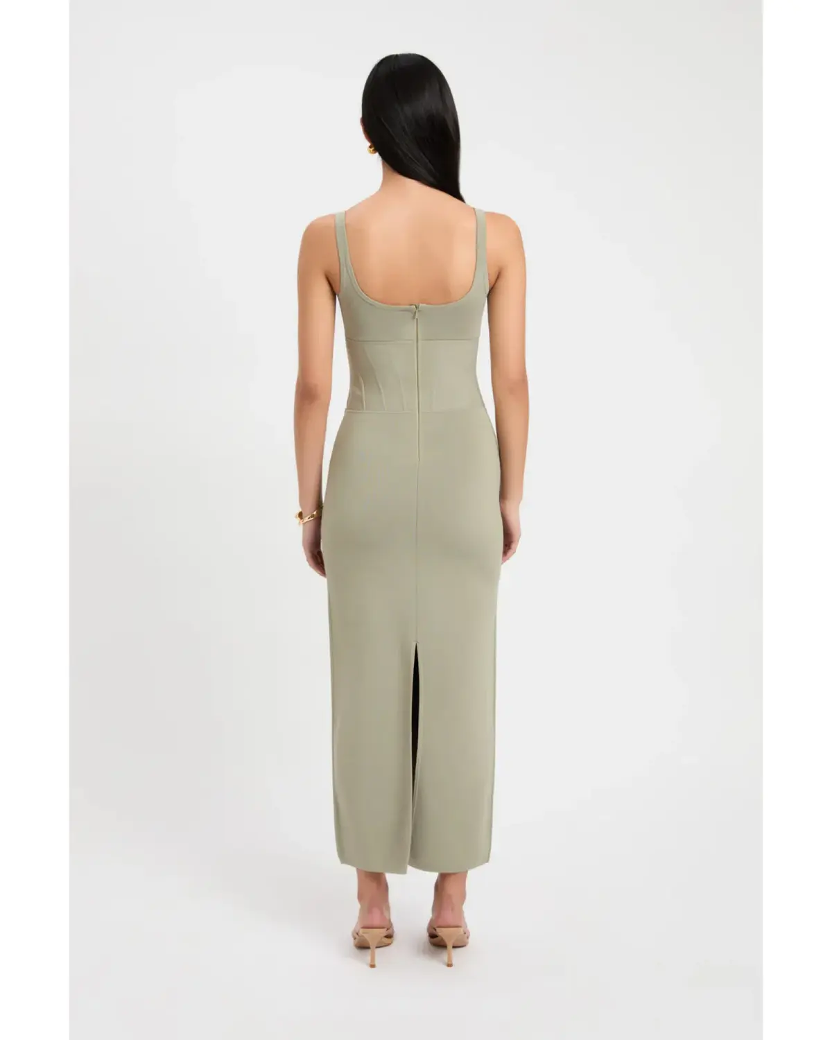 Kookai April Corset Dress Sage Size AU 12 - Image 2