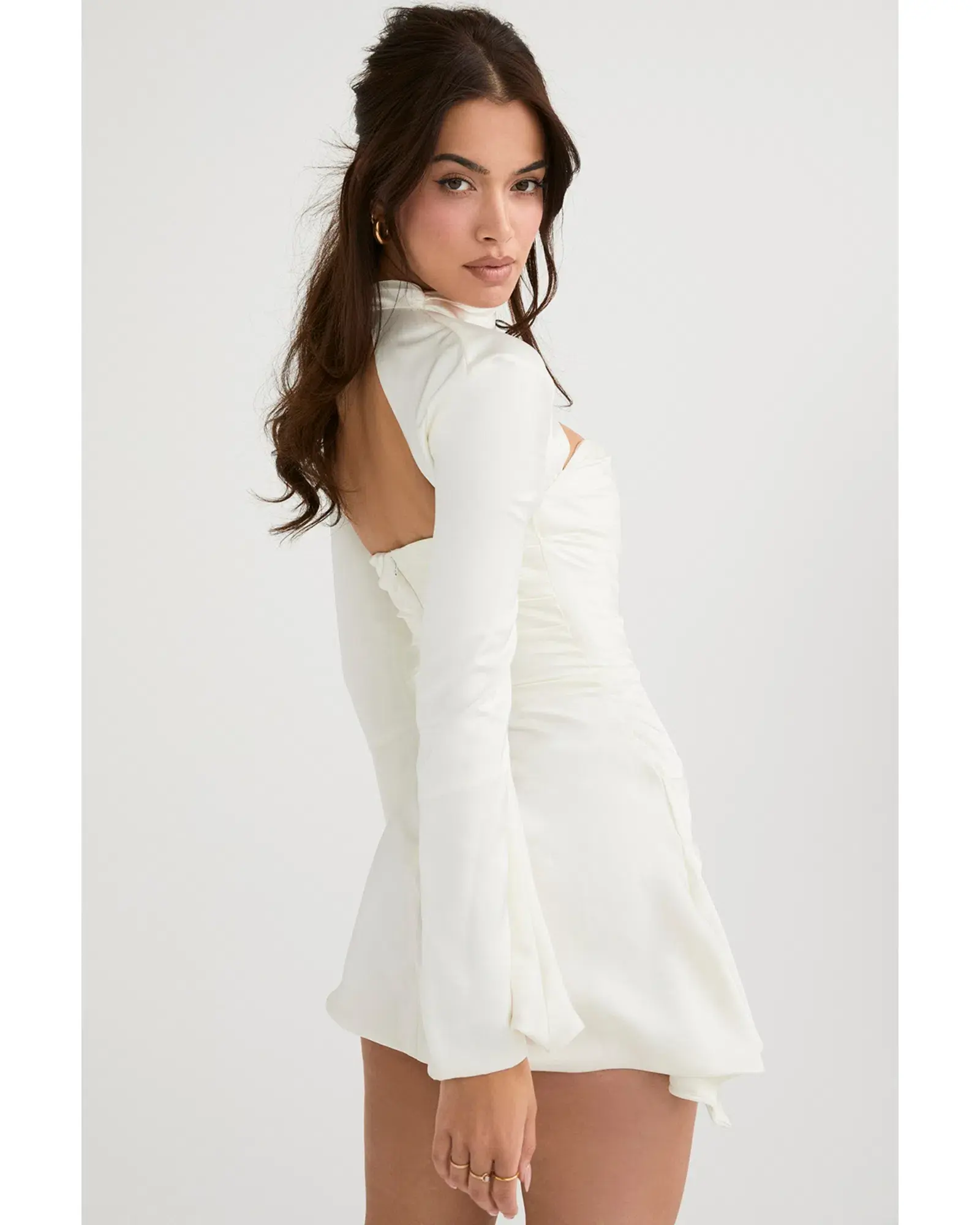 House Of CB Toira Long Sleeve Dress White Size S / AU 8 - Image 2