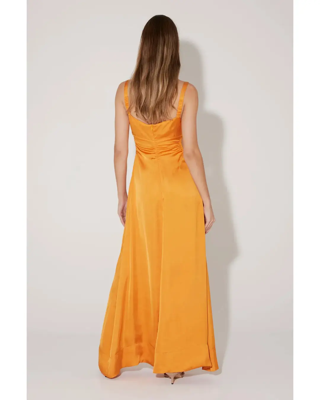 Hansen and Gretel Carlos Maxi Dress in Orange Size Medium / AU 10 for rent on The Volte - main image