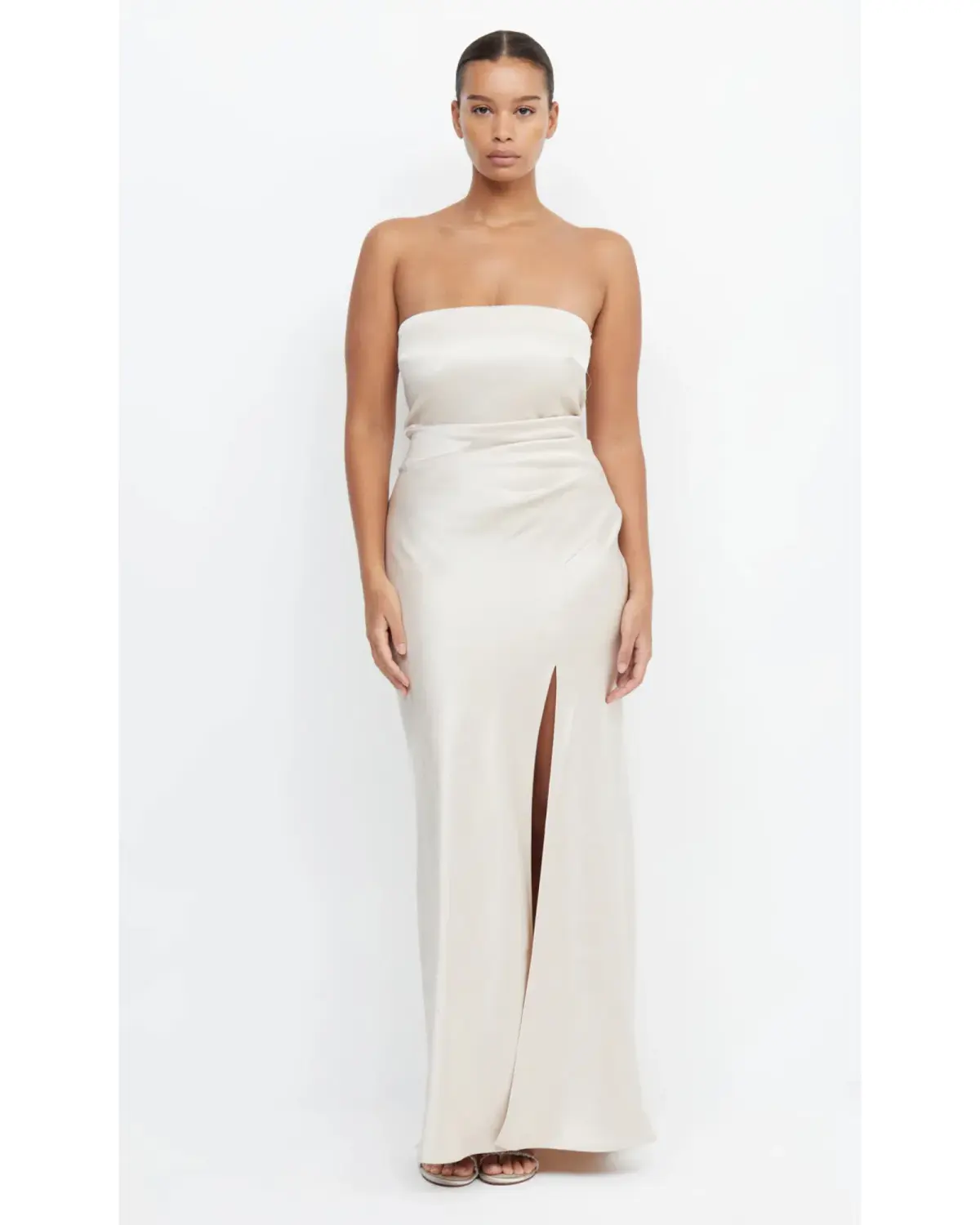 Bec & Bridge The Dreamer Strapless Dress in Sand Size AU 8 - Image 1