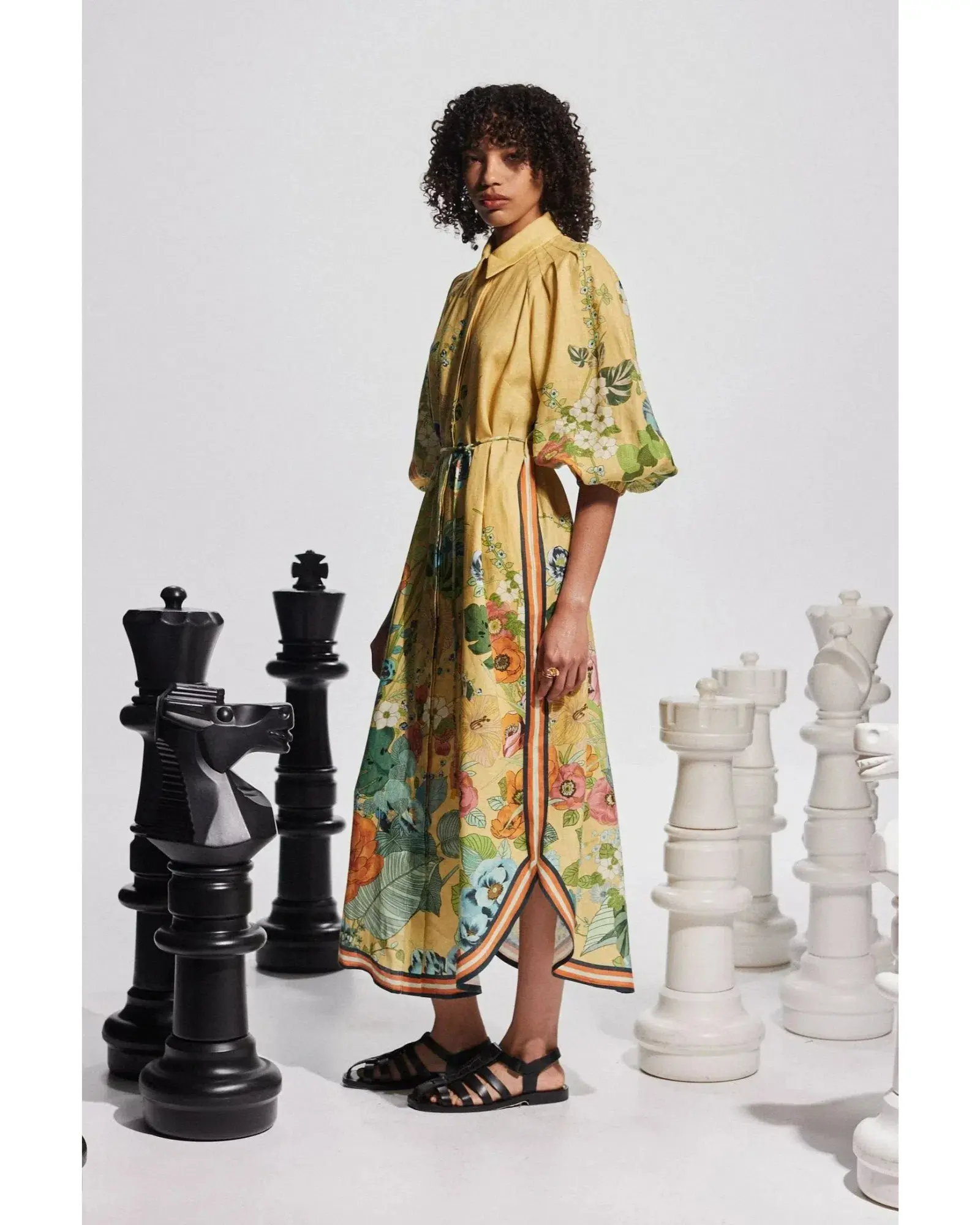 Alemais Cresida Shirtdress Yellow Floral Size AU 14  - Image 2