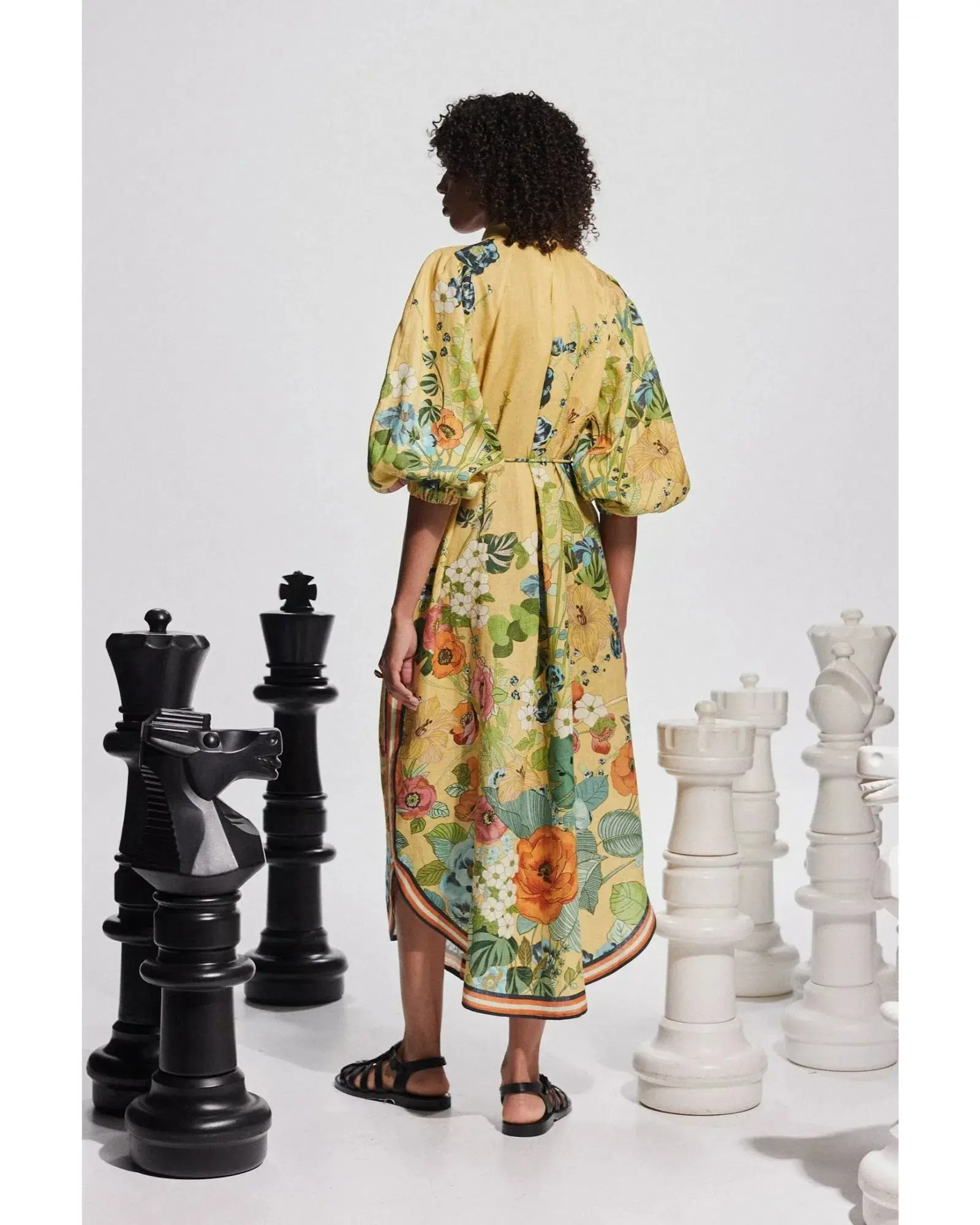 Alemais Cresida Shirtdress Yellow Floral Size AU 14  - Image 3