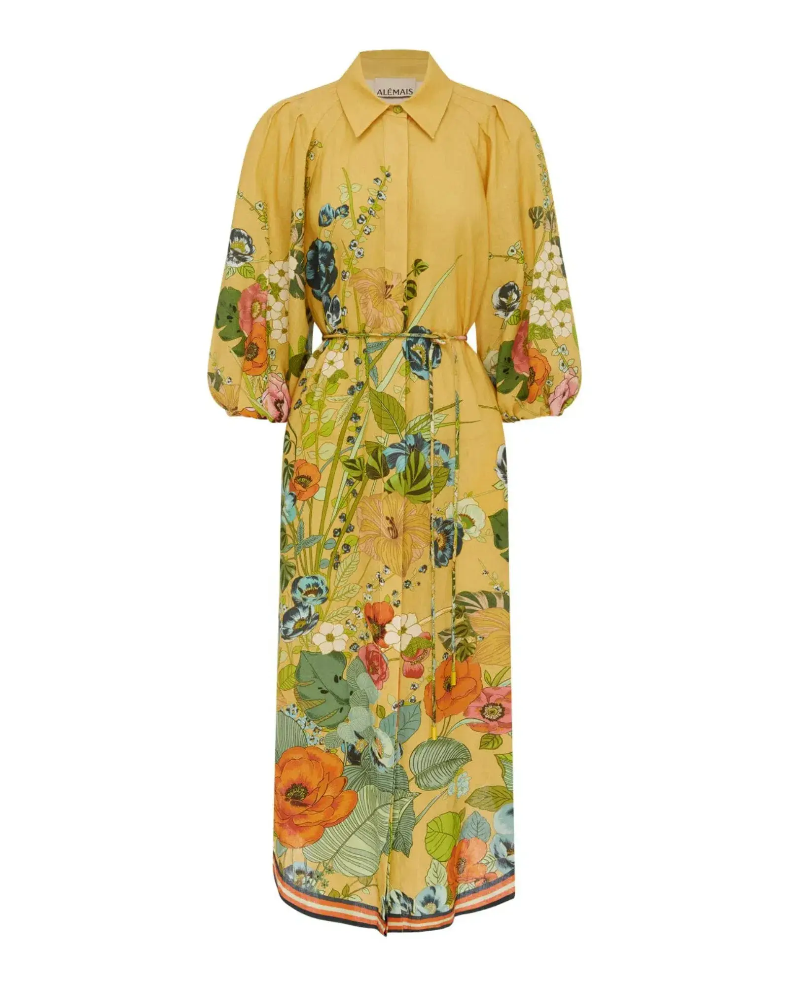 Alemais Cresida Shirtdress Yellow Floral Size AU 14  - Image 5