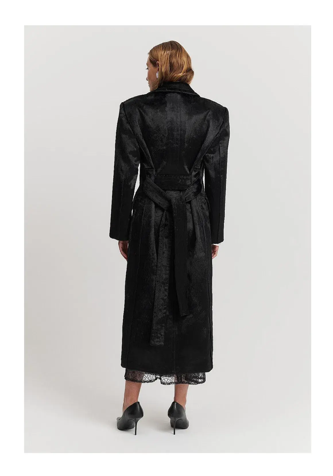 Country Road Black Velvet Coat Black Size 10 - Image 2