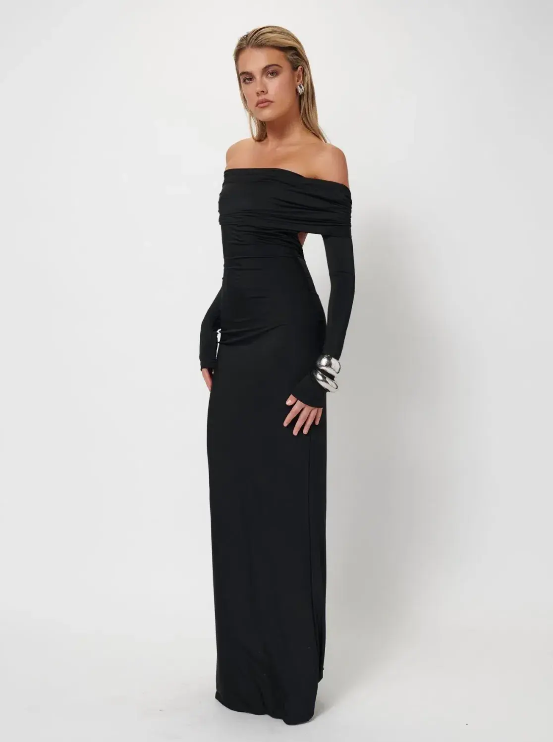 Effie Kats Gwen Gown Maxi Dress Black Size M/ AU 10 - Image 1