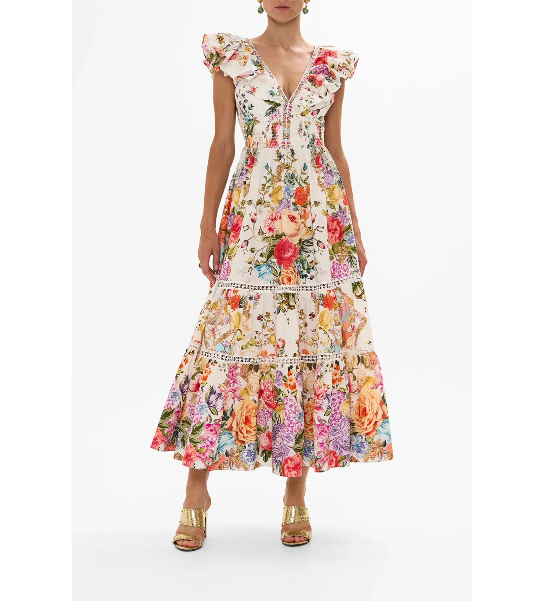 Camilla Sew Yesterday Maxi Dress Floral Size 8  - Image 1