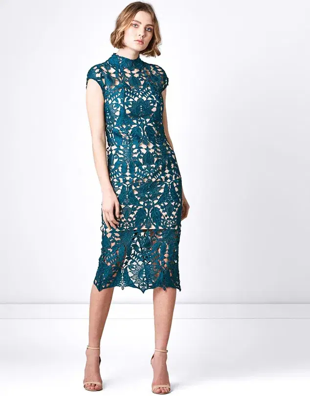 Rodeo Show Zara Sheath Dress Green Size 10 - Image 1