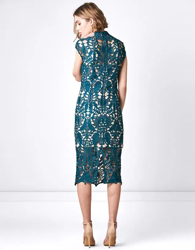 Rodeo Show Zara Sheath Dress Green Size 10 - Image 2