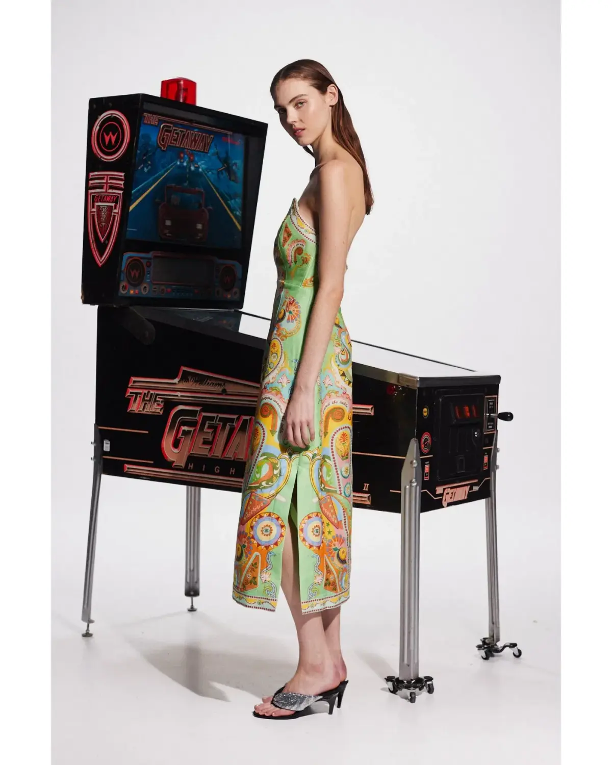 Alemais Pinball Bodice Midi Dress Print Size AU 6 - Image 2