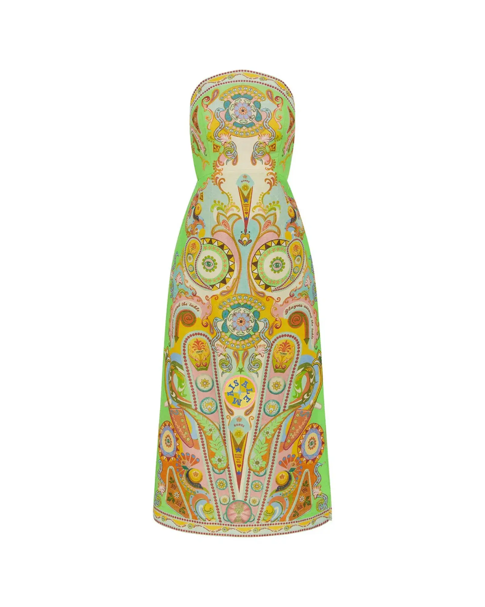 Alemais Pinball Bodice Midi Dress Print Size AU 6 - Image 4