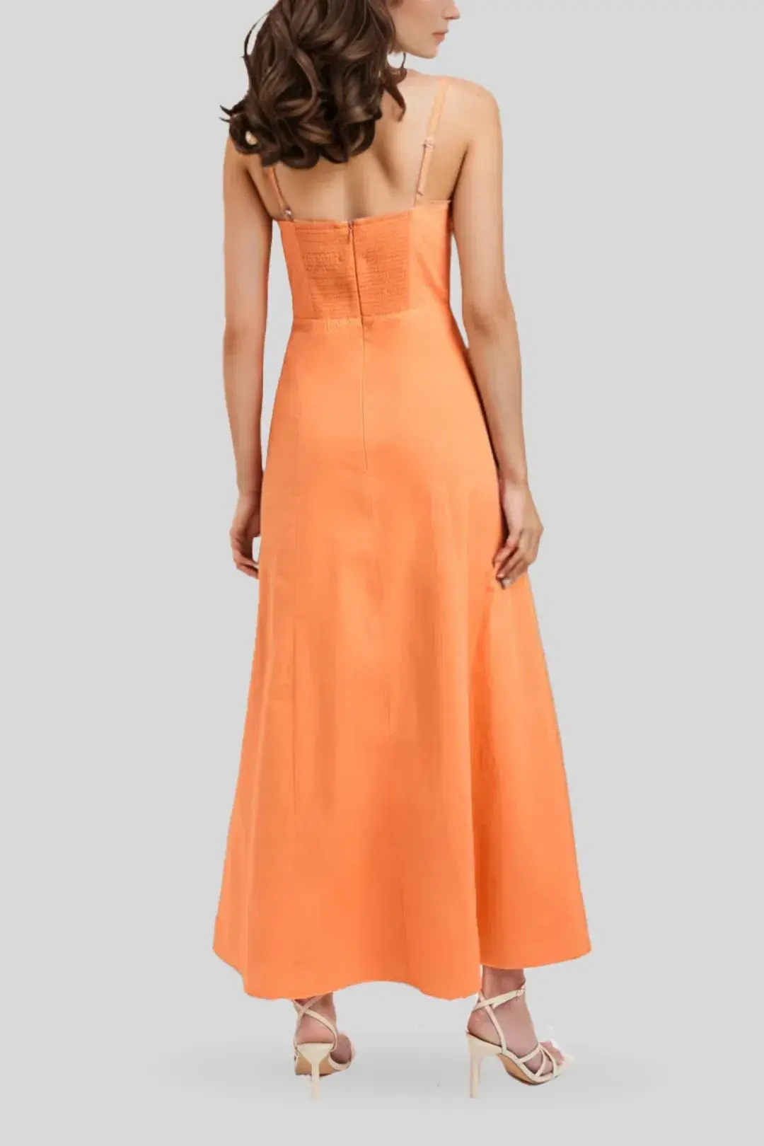 Kookai Maguy Maxi Dress Tangerine Size 8 - Image 3