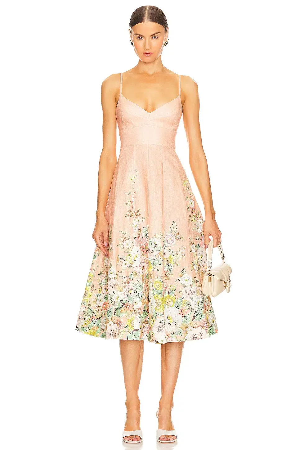 Zimmermann Matchmaker Picnic Midi Dress Coral Floral Size 2 / AU 12 - Image 1