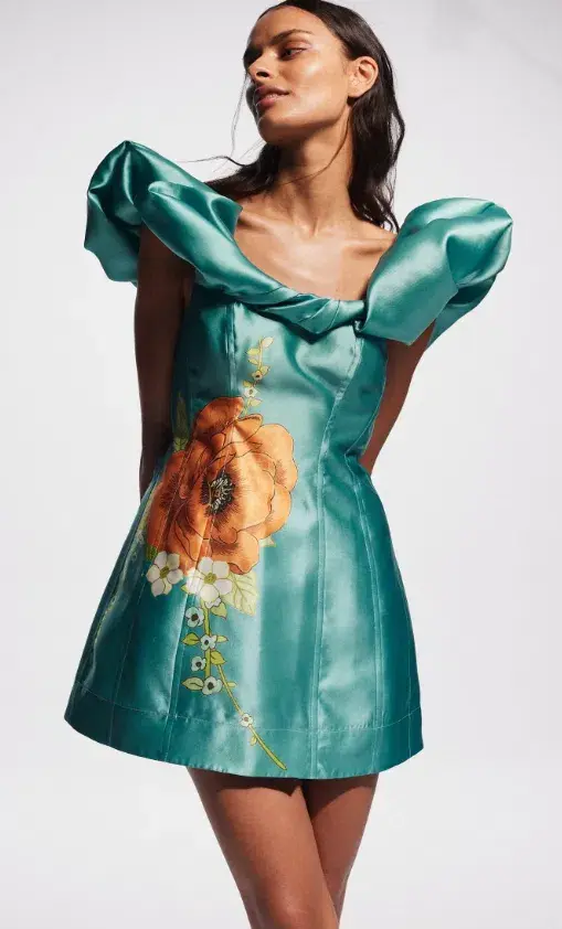 Alemais Regent Jade Mini Dress Size 10 - Image 2