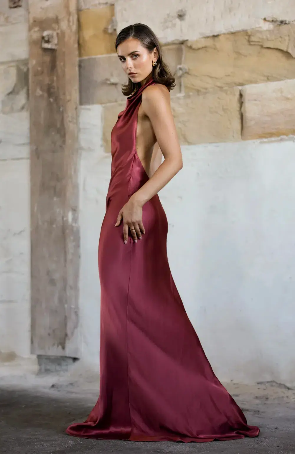 Arcina Ori Gaia Dress Burgundy Size XS / 6 Two lengths avail - Image 4