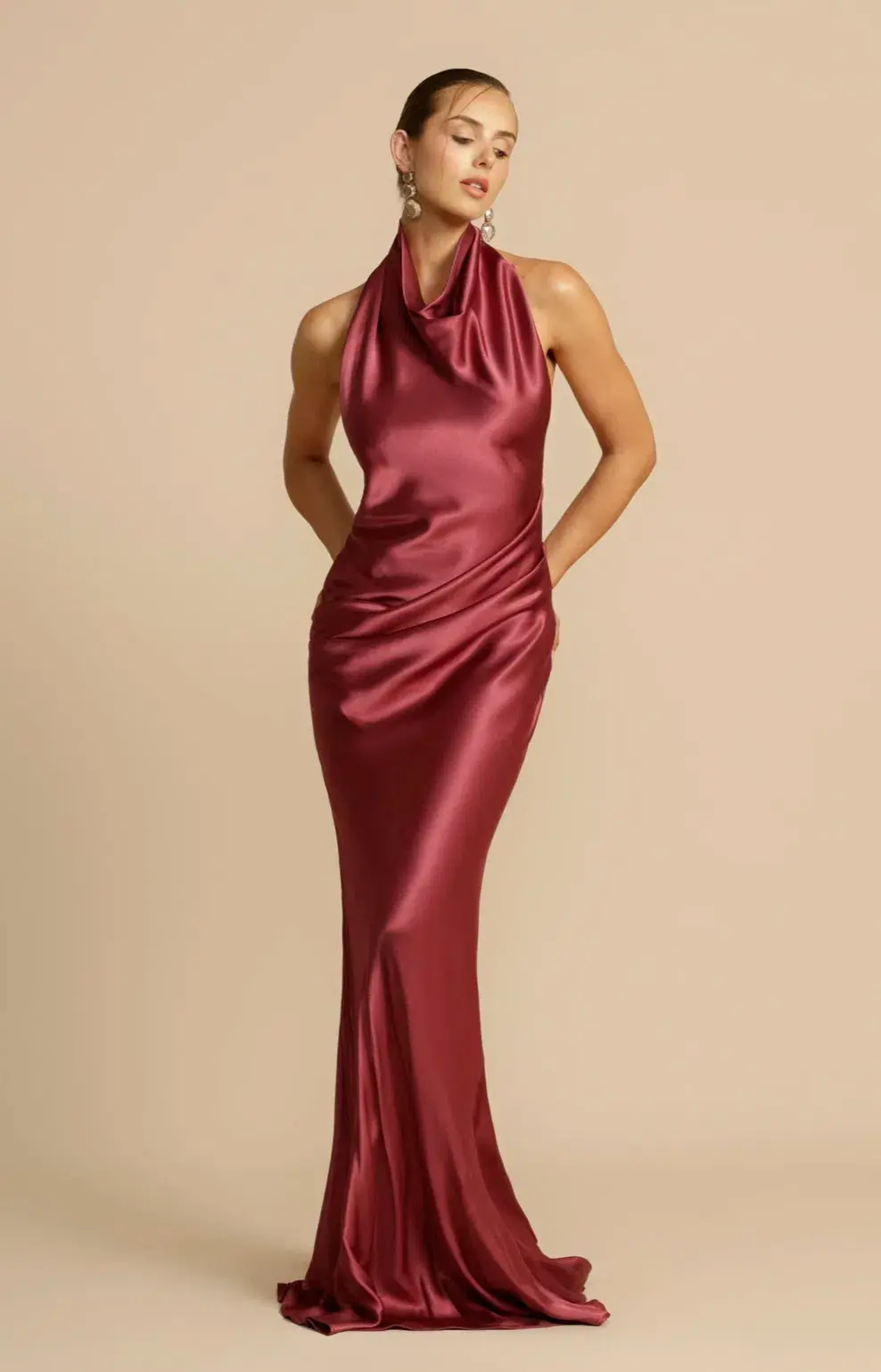 Arcina Ori Gaia Dress Burgundy Size XS / 6 Two lengths avail - Image 1