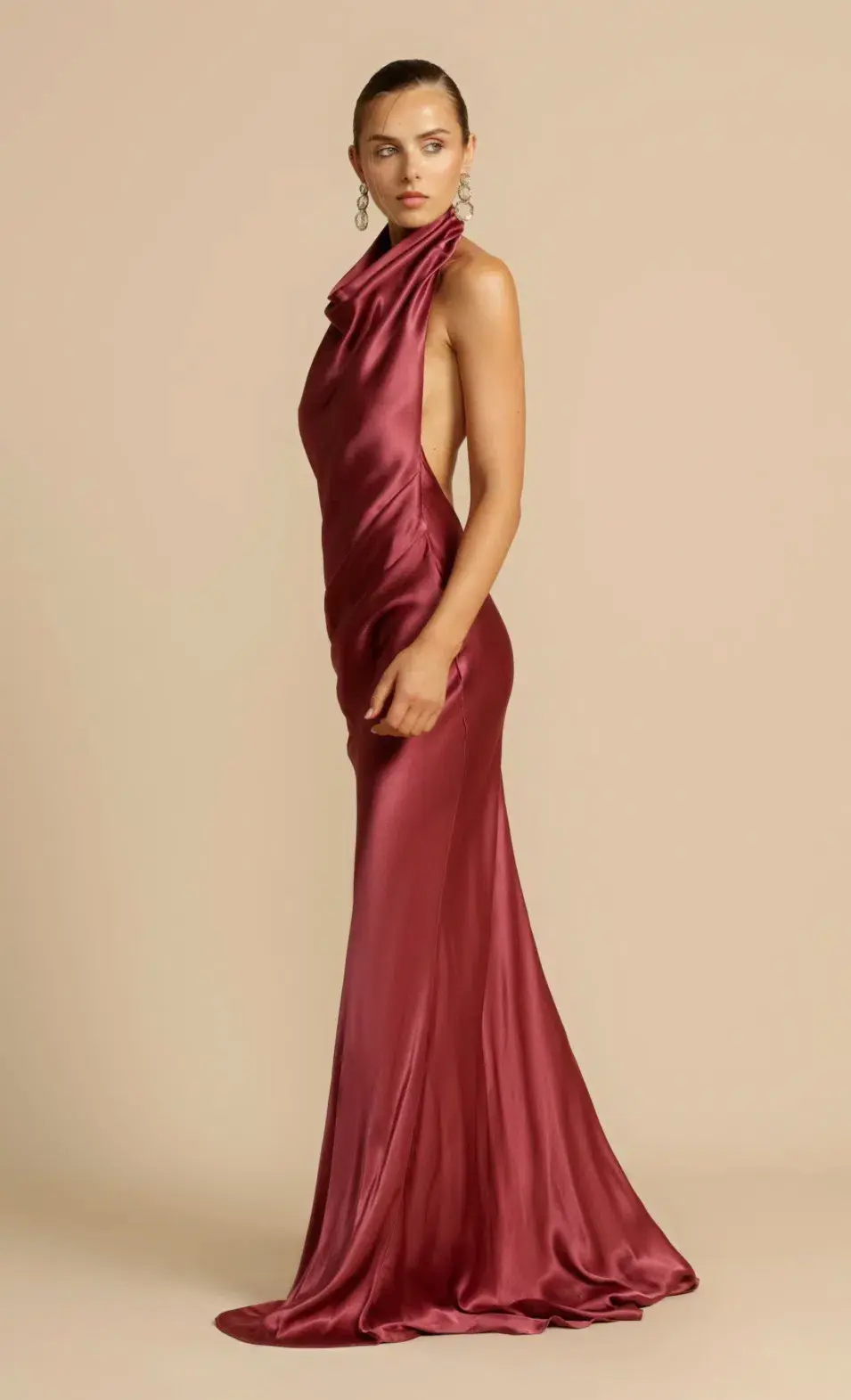 Arcina Ori Gaia Dress Burgundy Size XS / 6 Two lengths avail - Image 3
