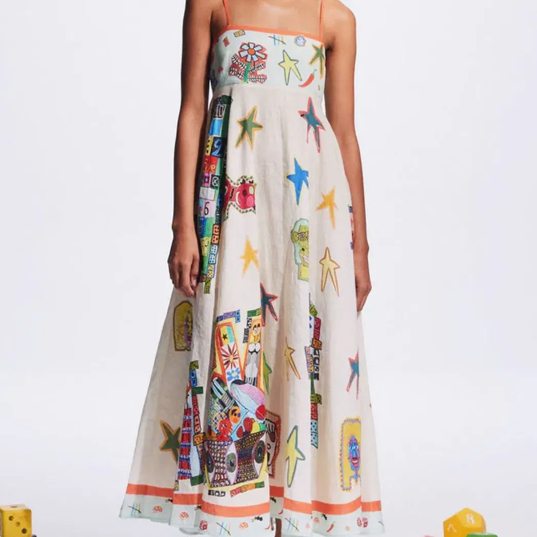 Alemais Players Midi Sundress Print Size 10 - Image 3