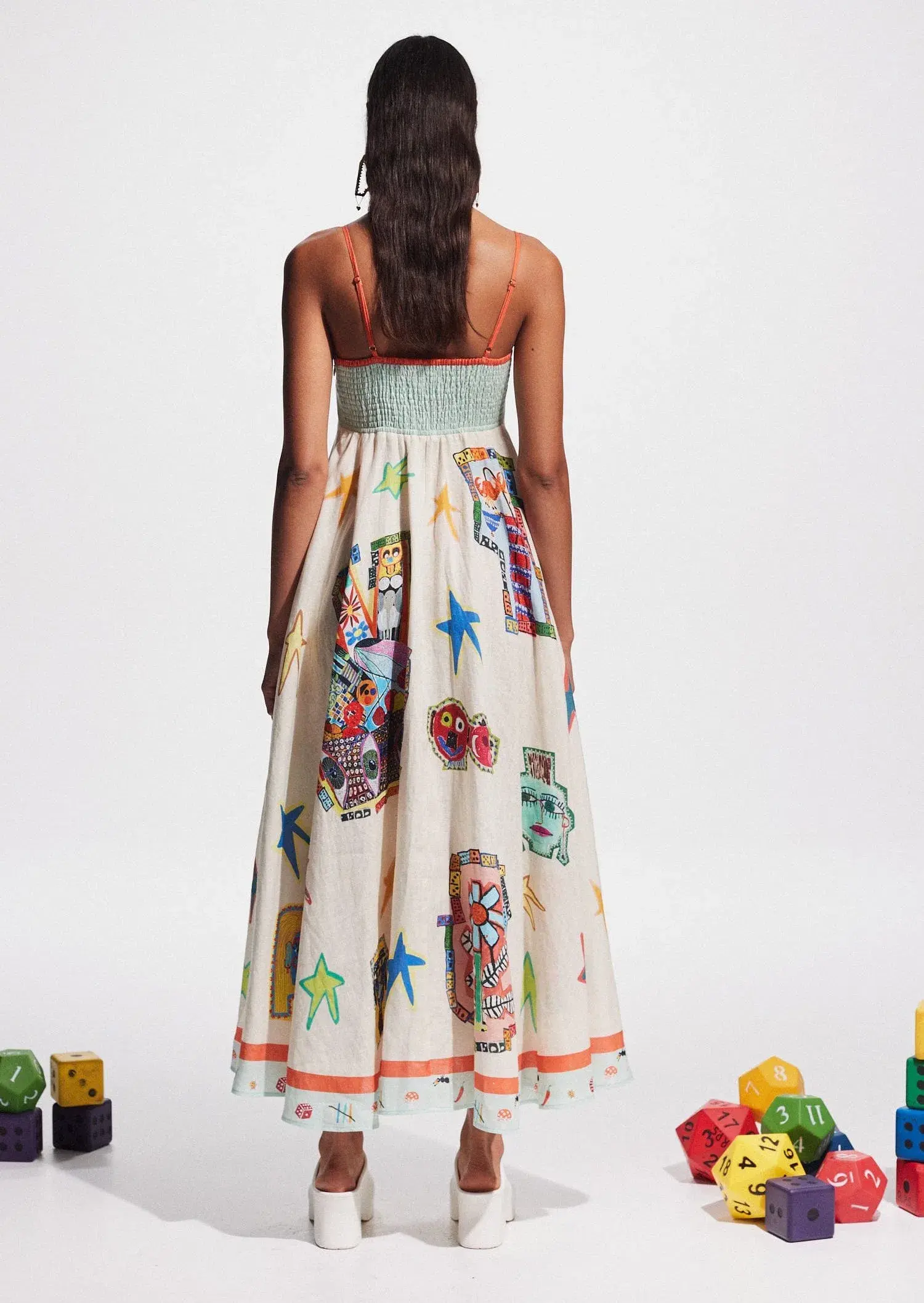 Alemais Players Midi Sundress Print Size 10 - Image 2