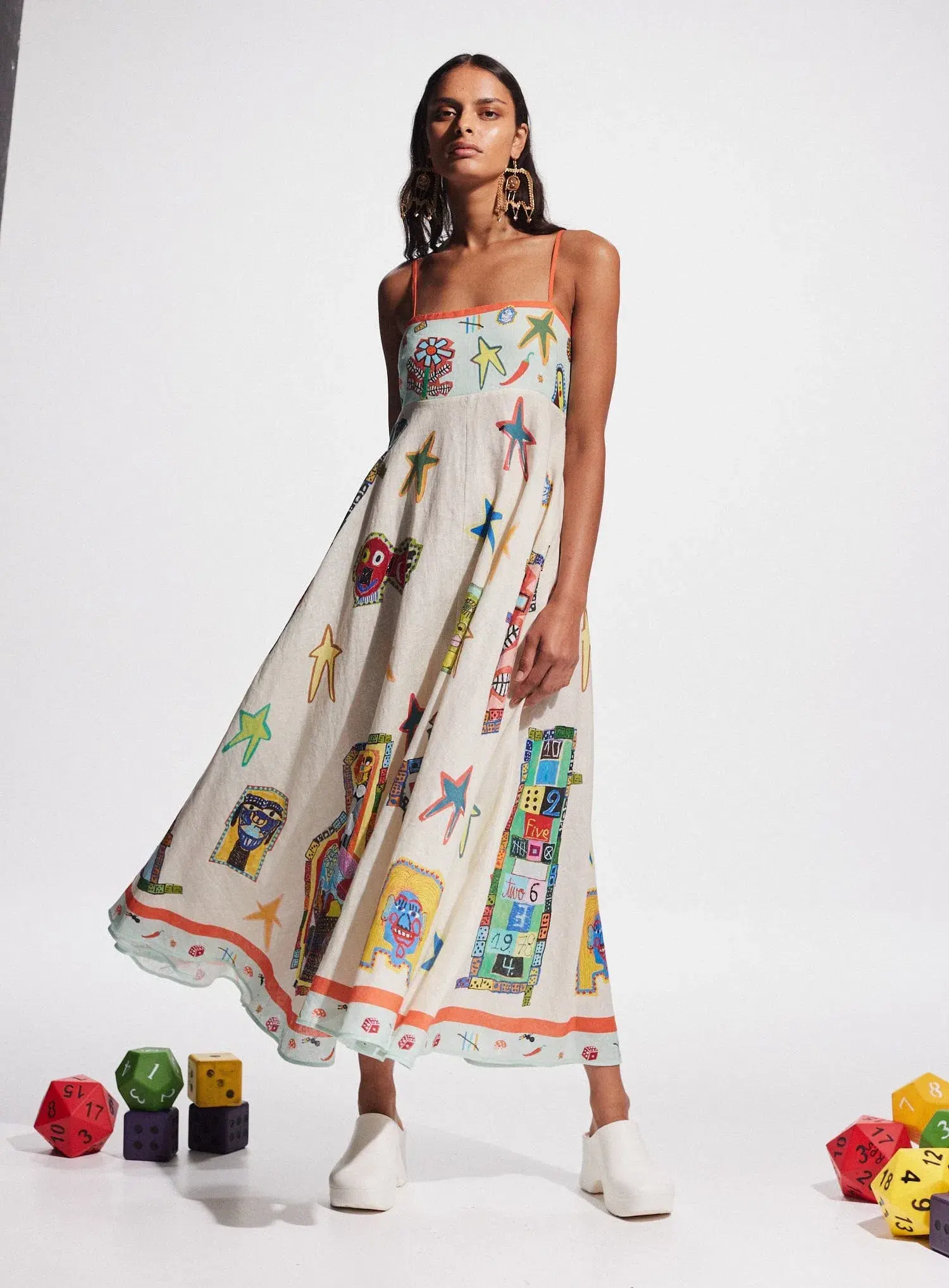 Alemais Players Midi Sundress Print Size 10 - Image 1